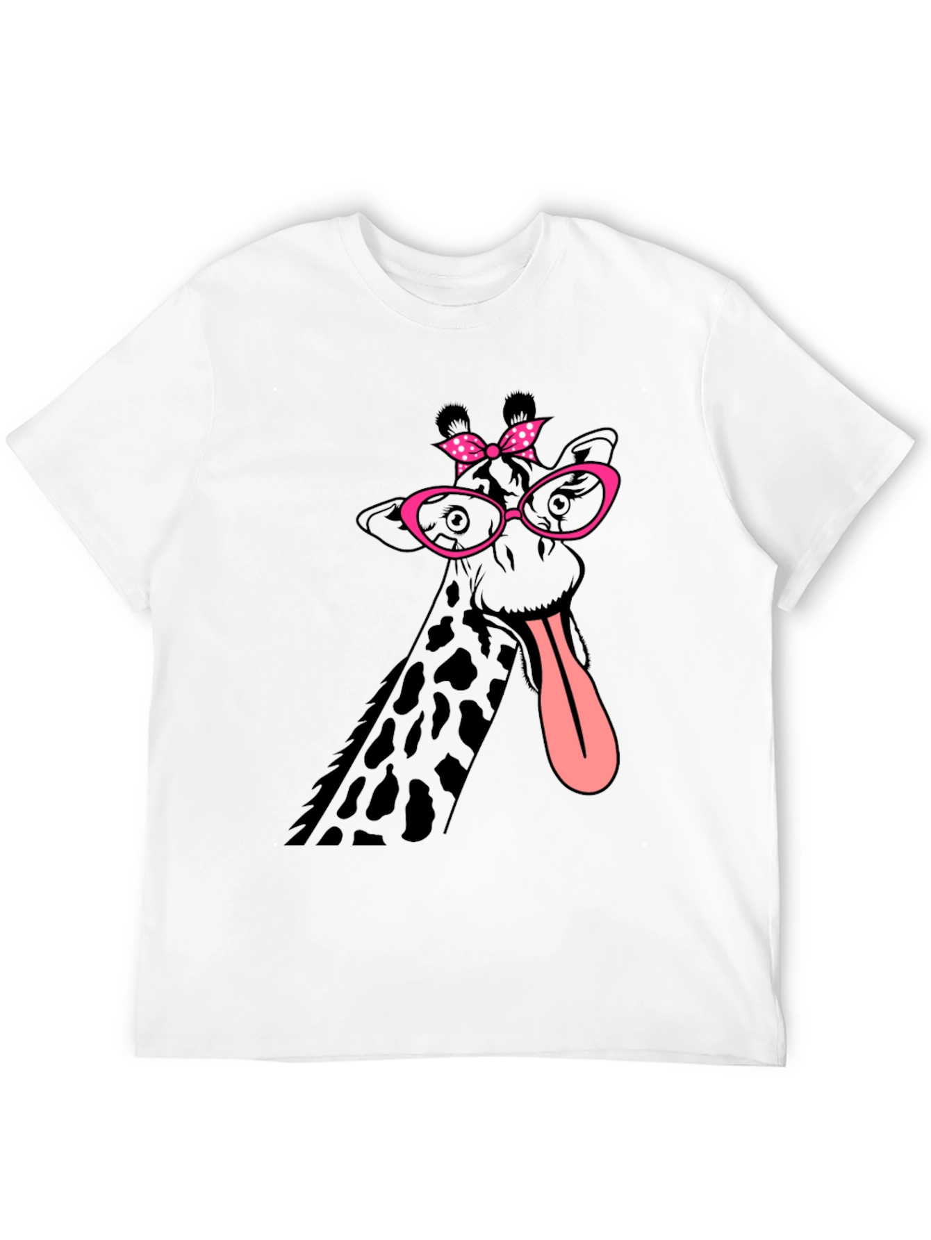 Giraffe with Glasses Graphic T-Shirt