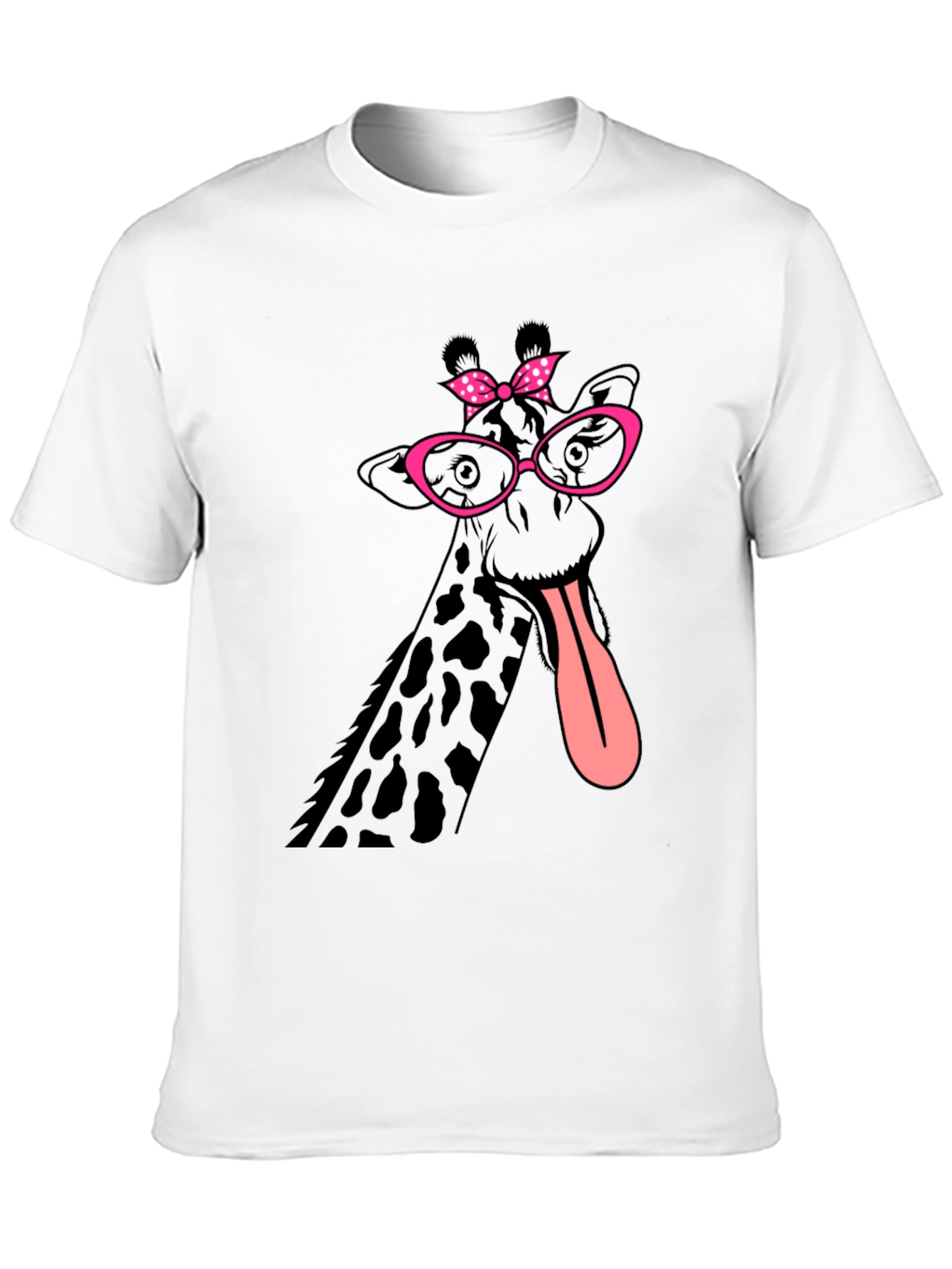 Giraffe with Glasses Graphic T-Shirt