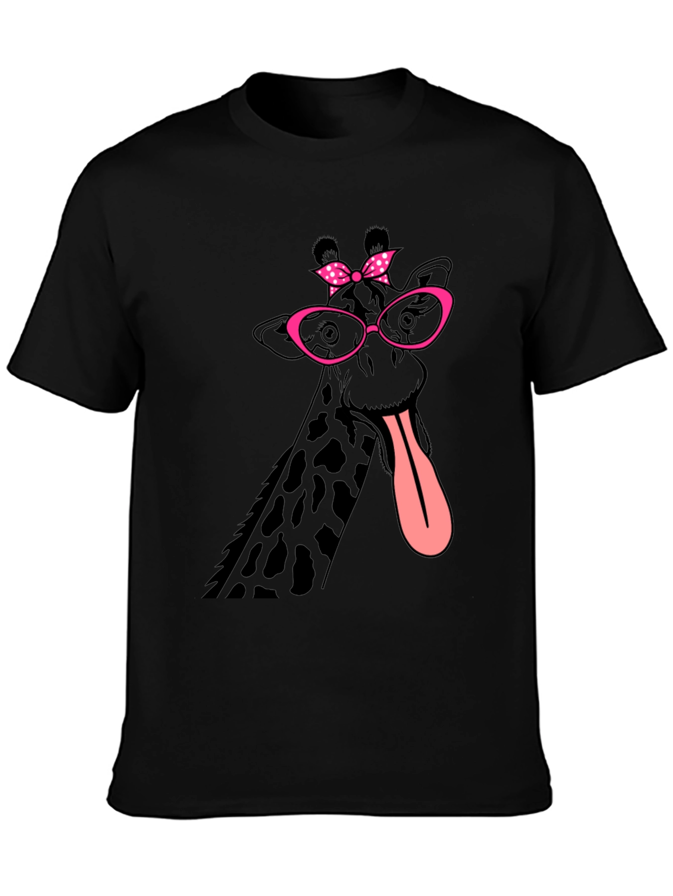 Giraffe with Glasses Graphic T-Shirt