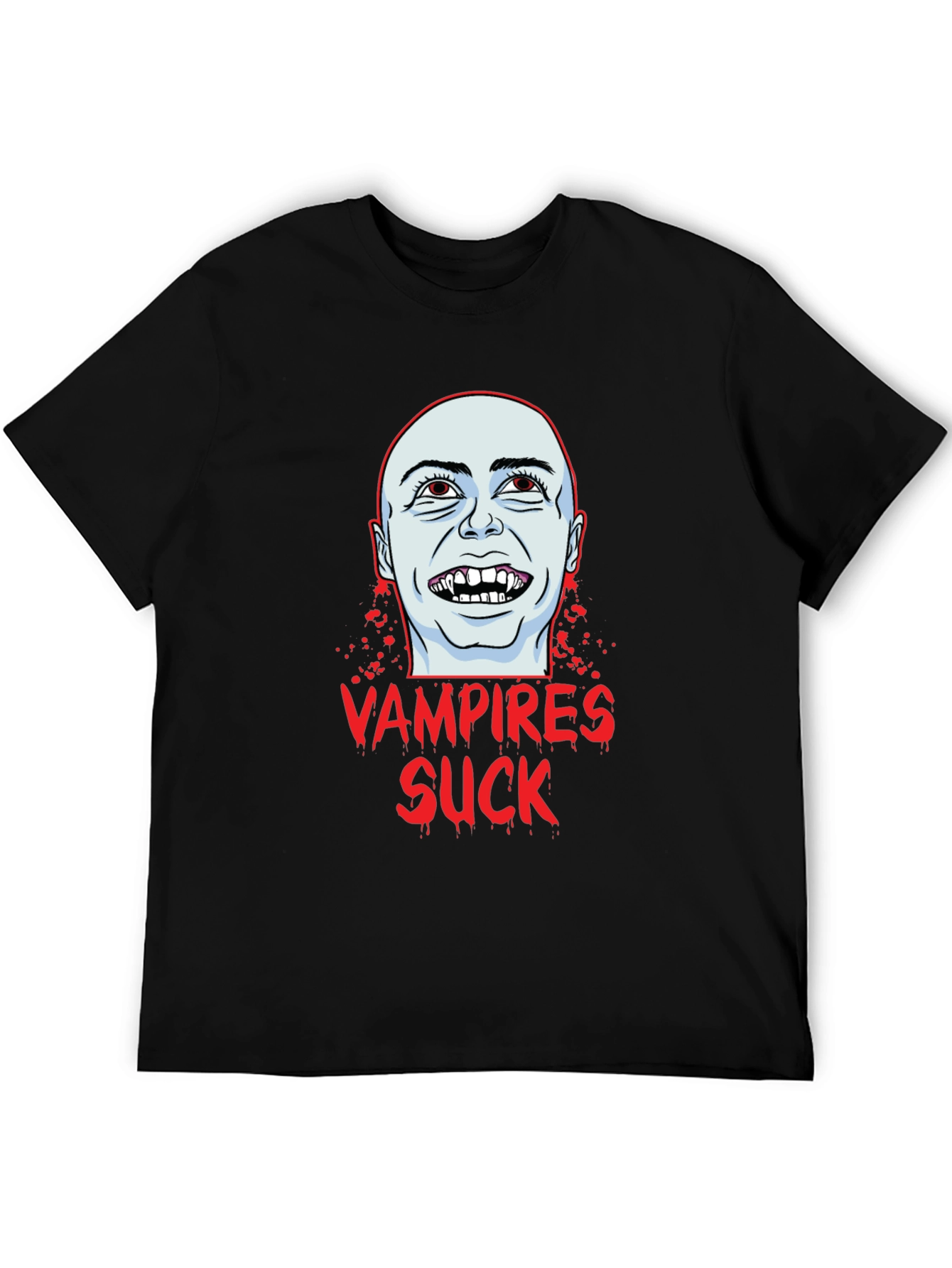 Vampires Suck Graphic T-Shirt - Black Cotton Tee