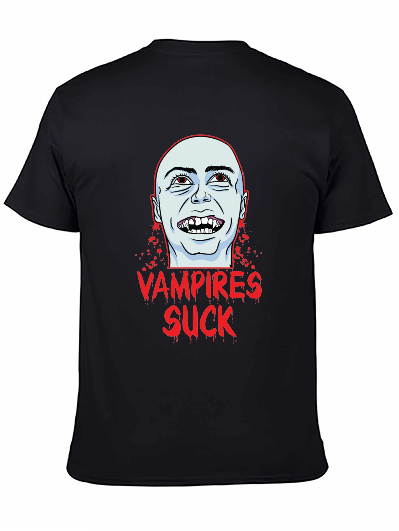 Vampires Suck Graphic T-Shirt - Black Cotton Tee