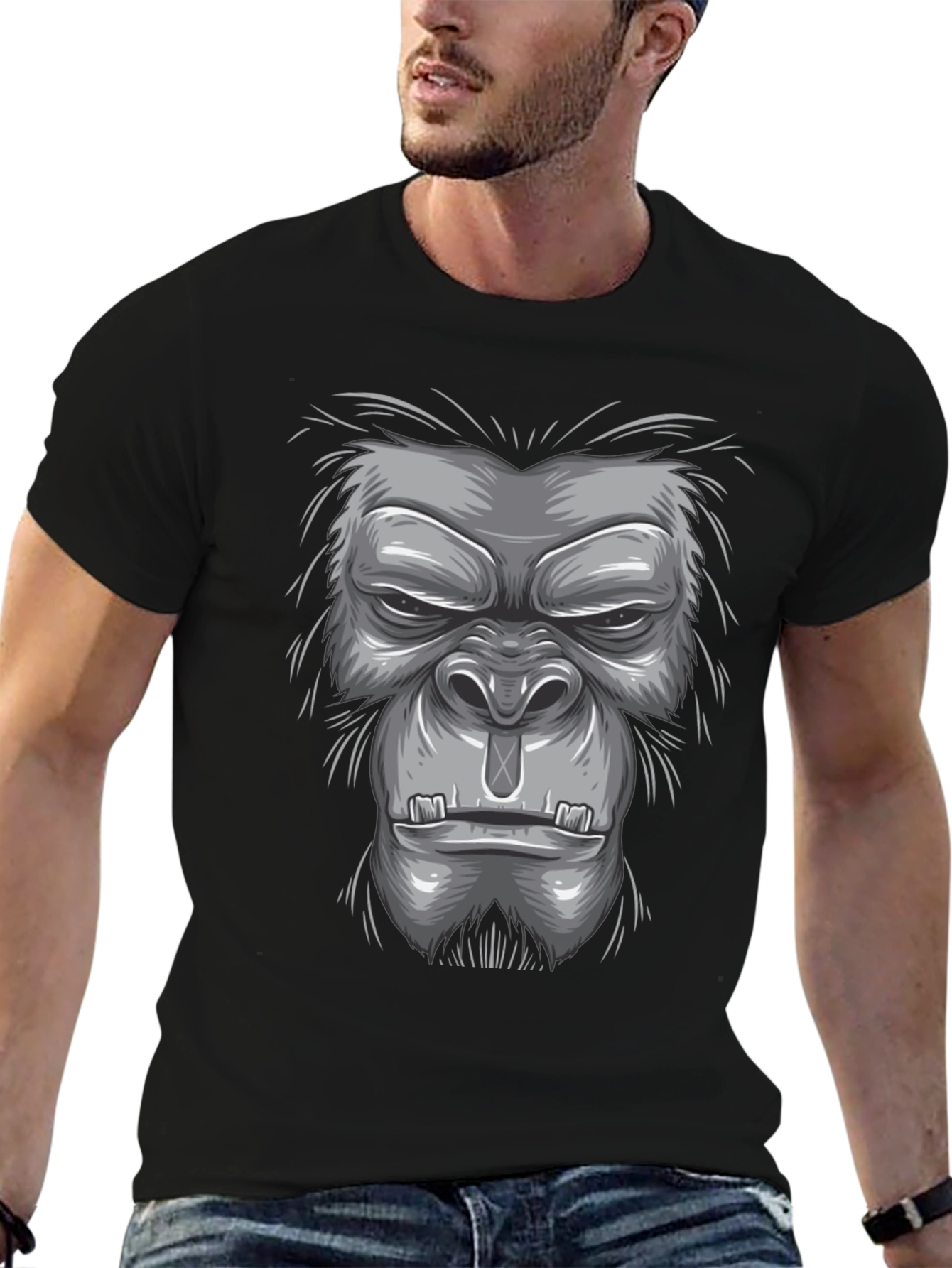 Gorilla Graphic Tee - Bold Animal Design