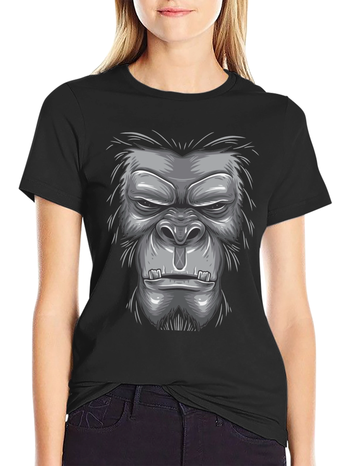 Gorilla Graphic Tee - Bold Animal Design