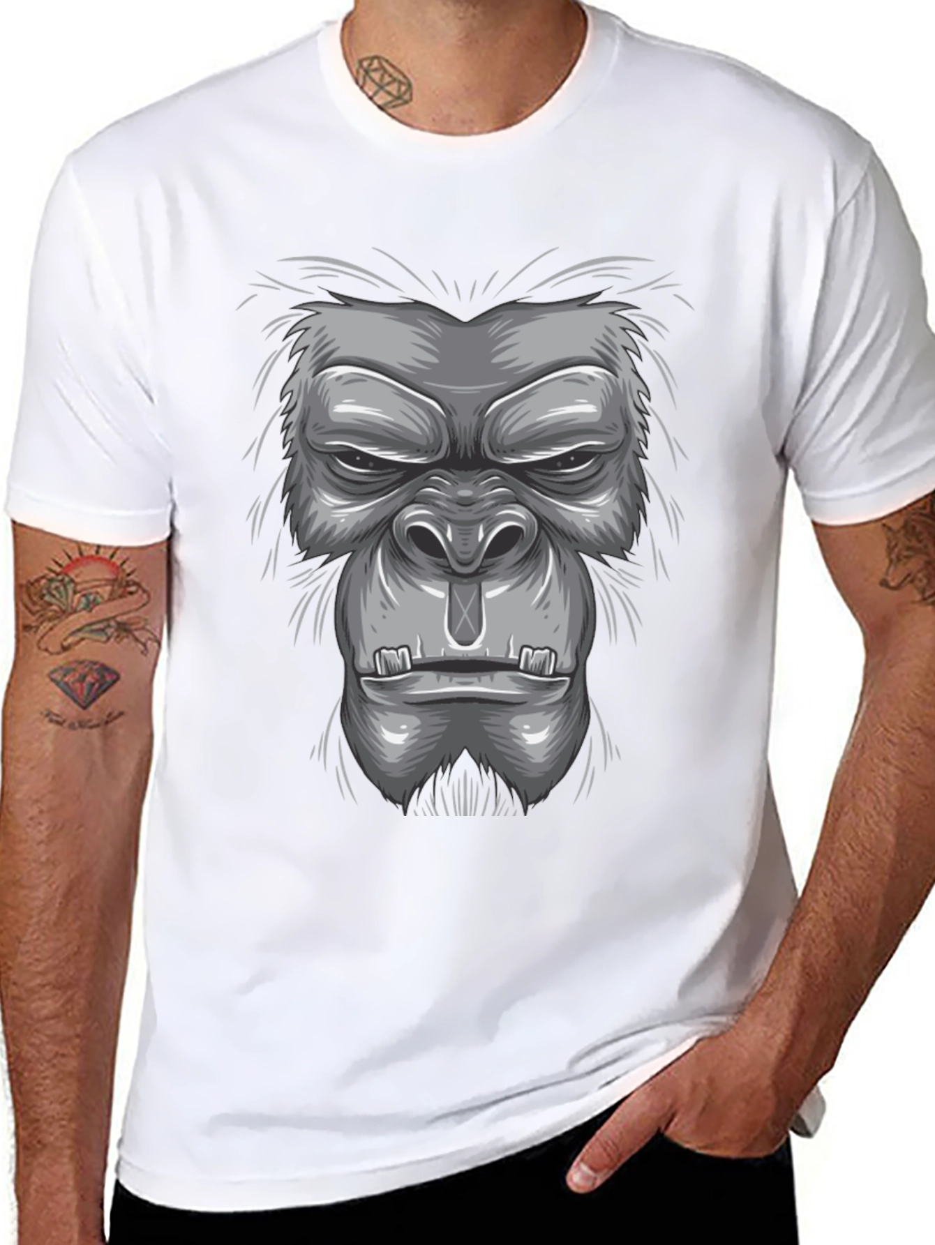 Gorilla Graphic Tee - Bold Animal Design