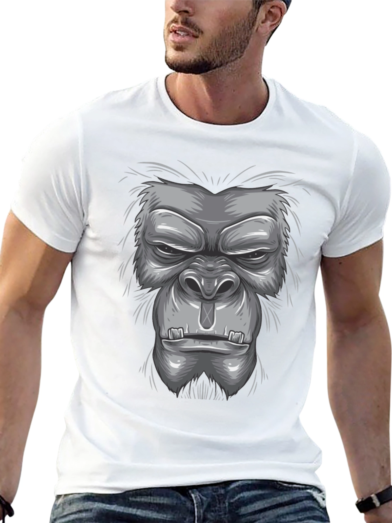 Gorilla Graphic Tee - Bold Animal Design