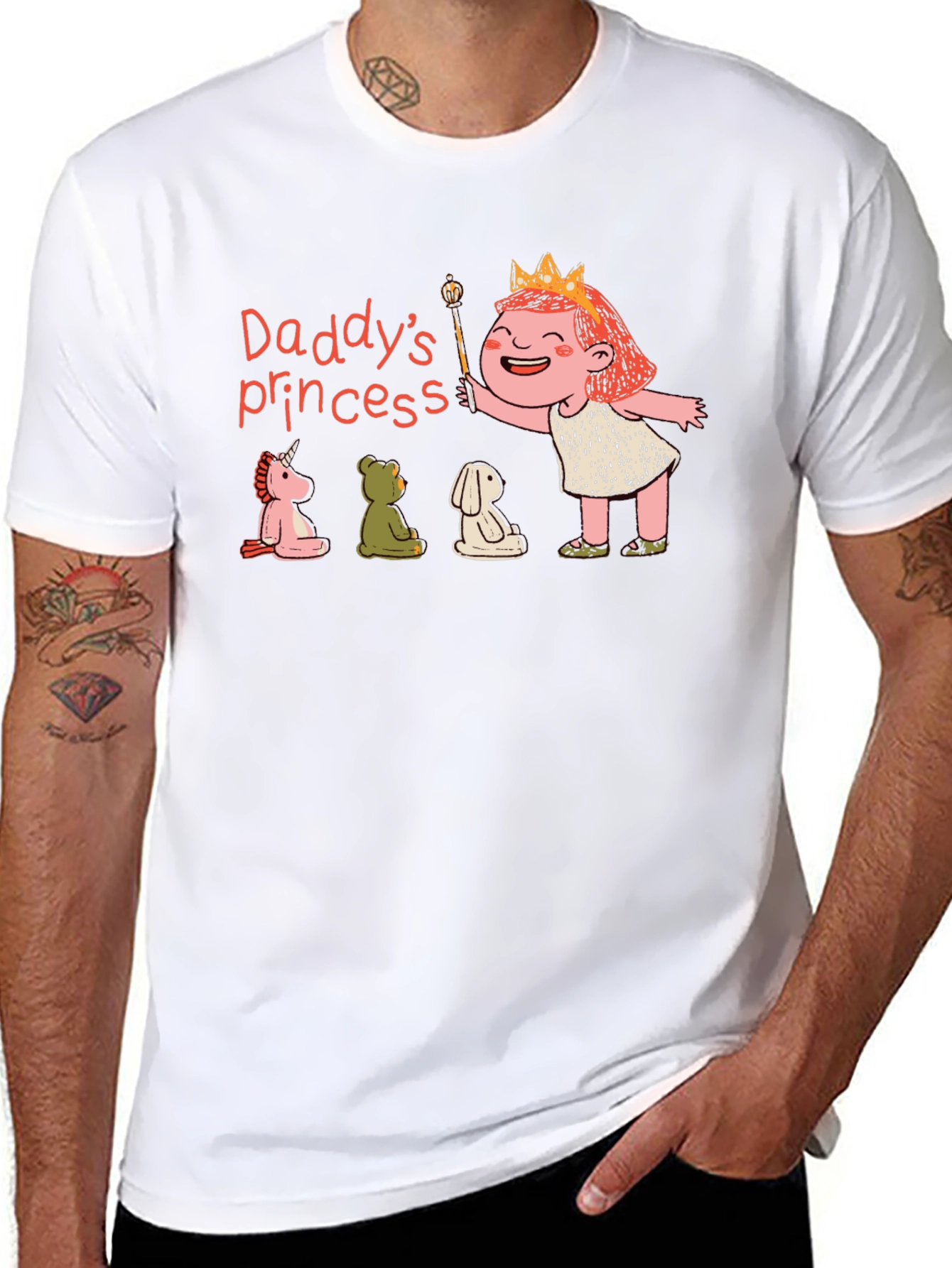 Daddys Princess T-Shirt Cute Cartoon Design