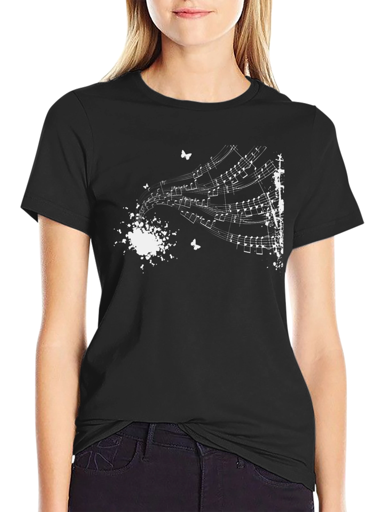 Musical Notes Graphic T-Shirt