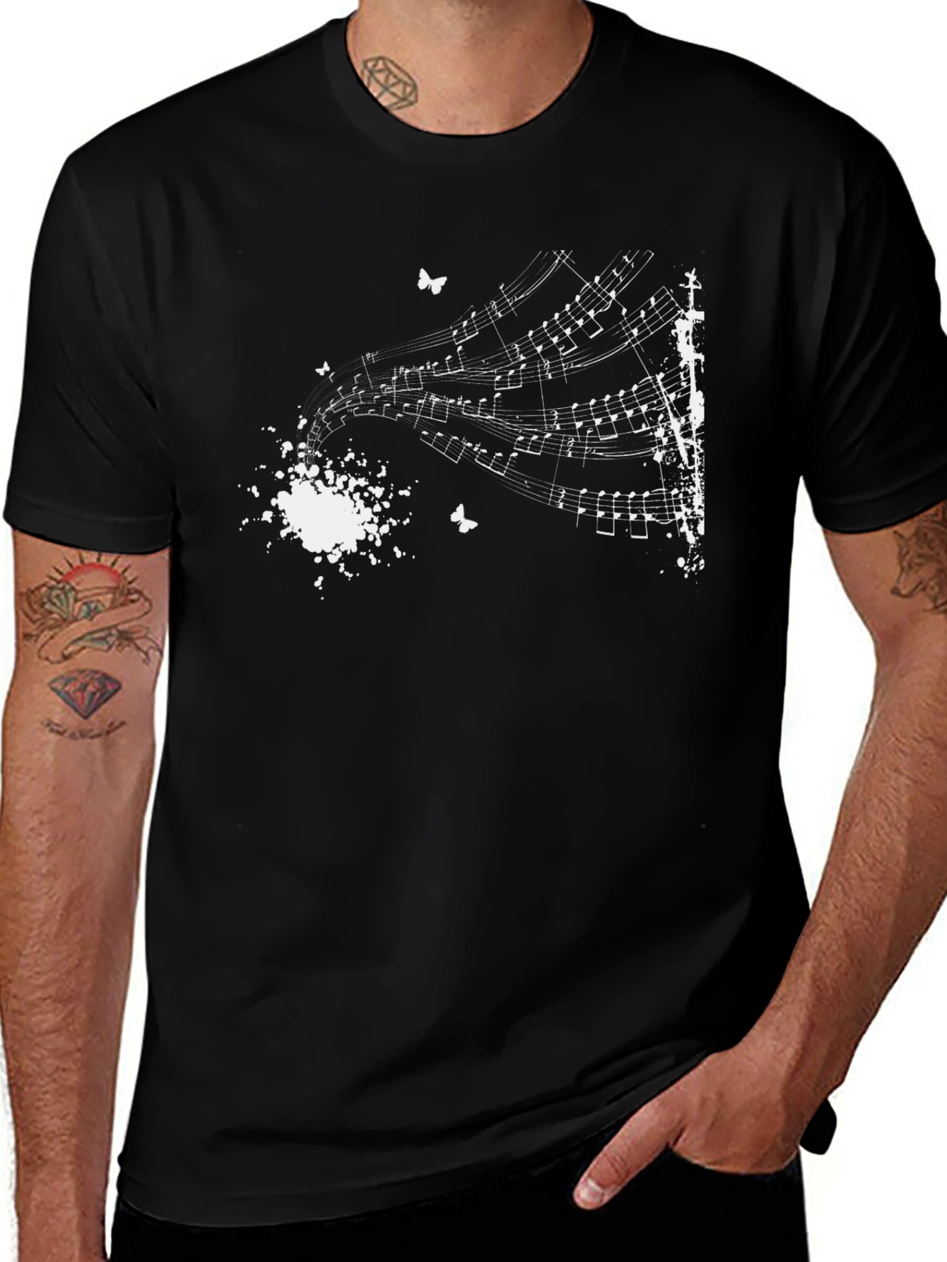 Musical Notes Graphic T-Shirt