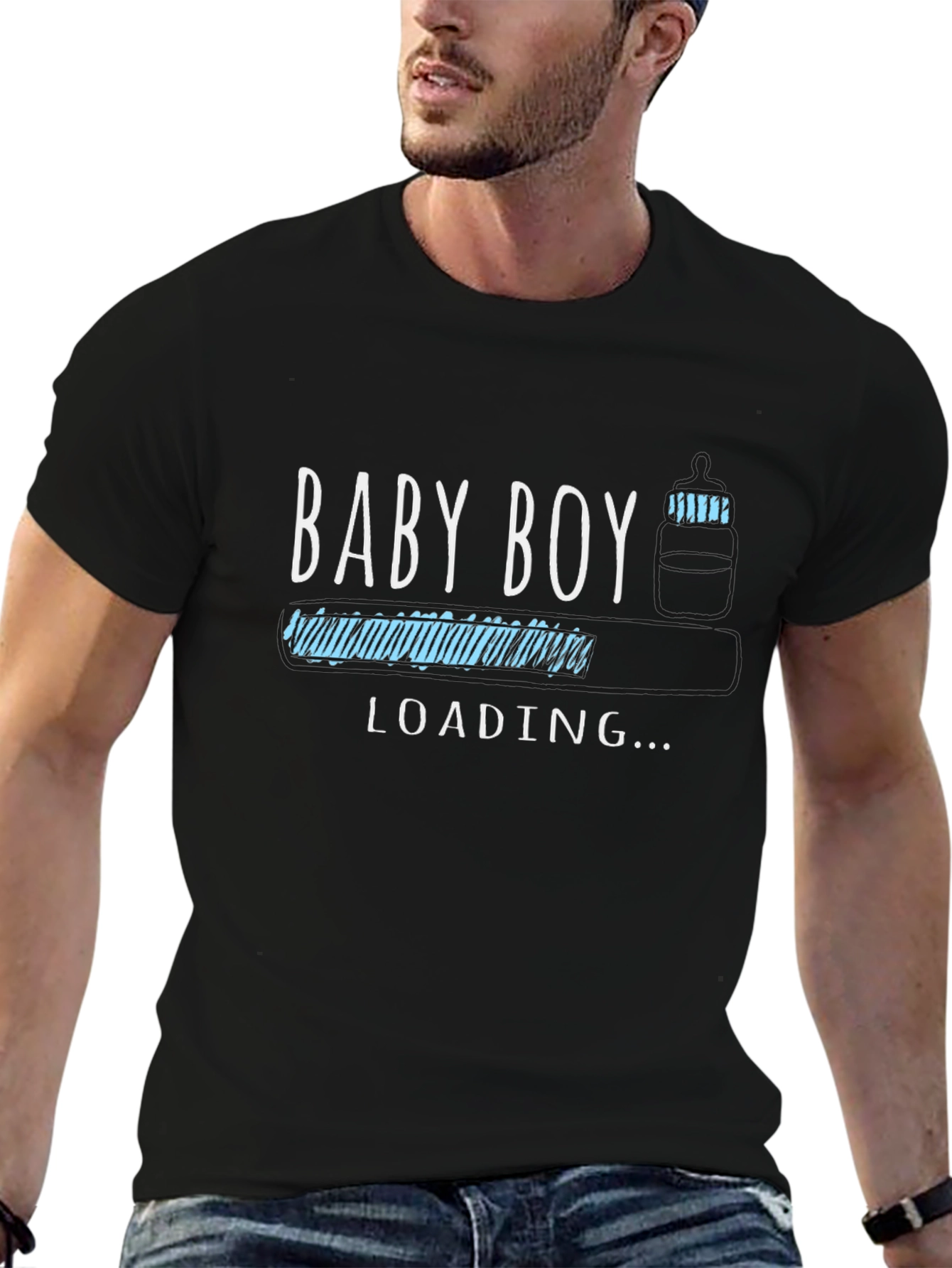 Baby Boy Loading T-Shirt - Expecting Dad Tee