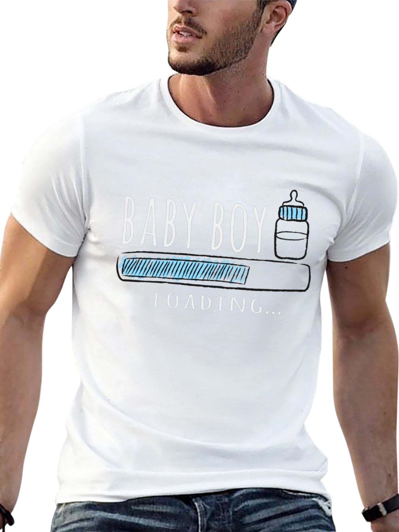 Baby Boy Loading T-Shirt - Expecting Dad Tee