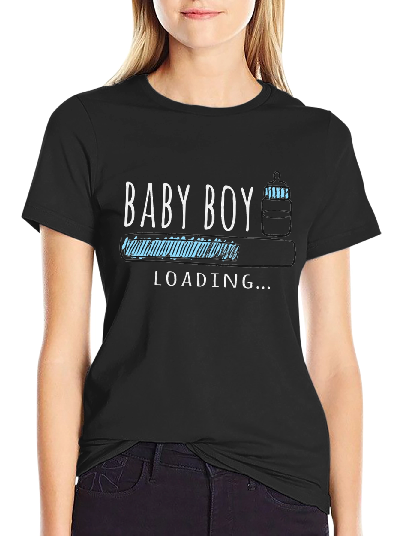 Baby Boy Loading T-Shirt - Expecting Dad Tee
