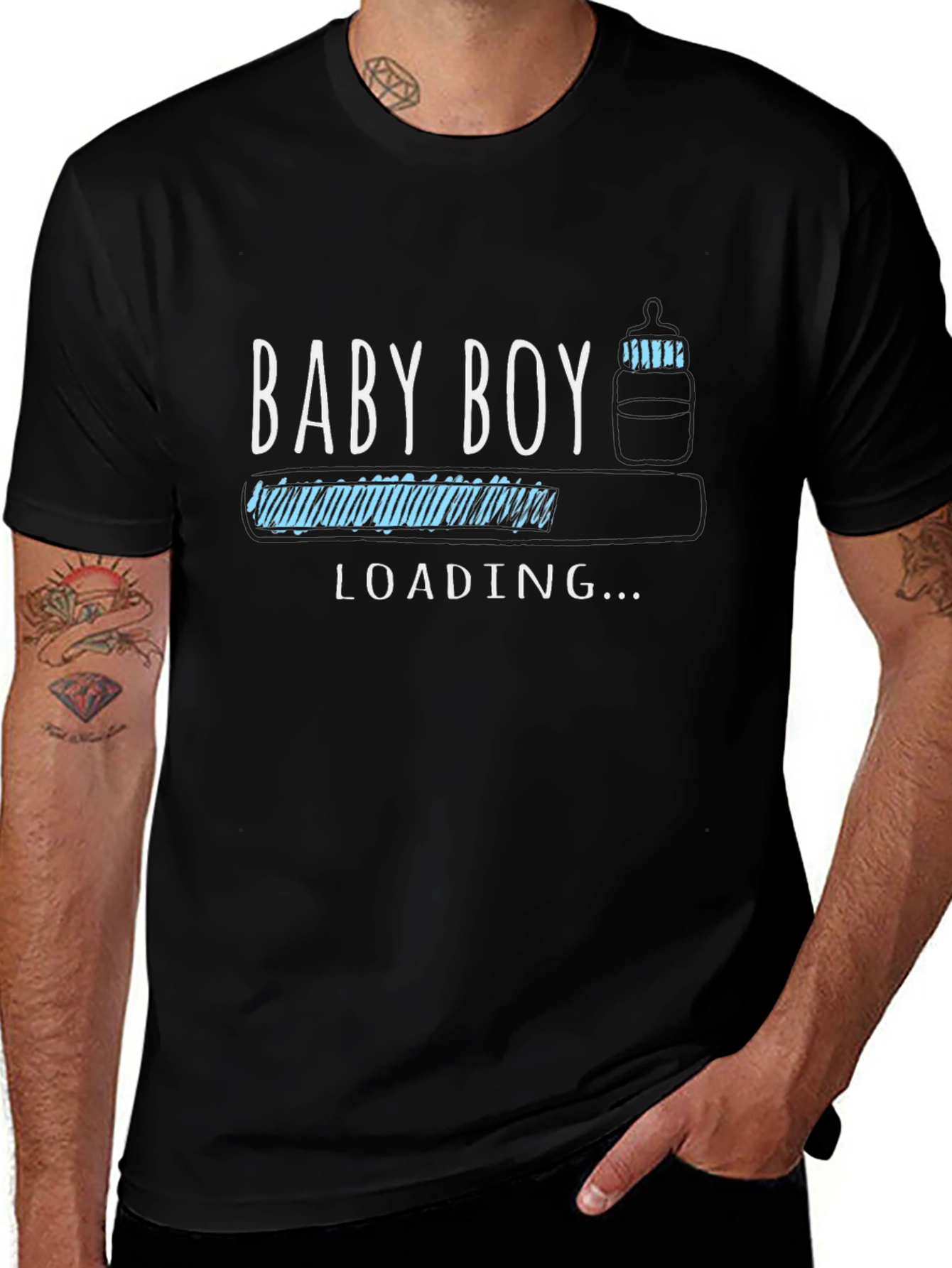Baby Boy Loading T-Shirt - Expecting Dad Tee