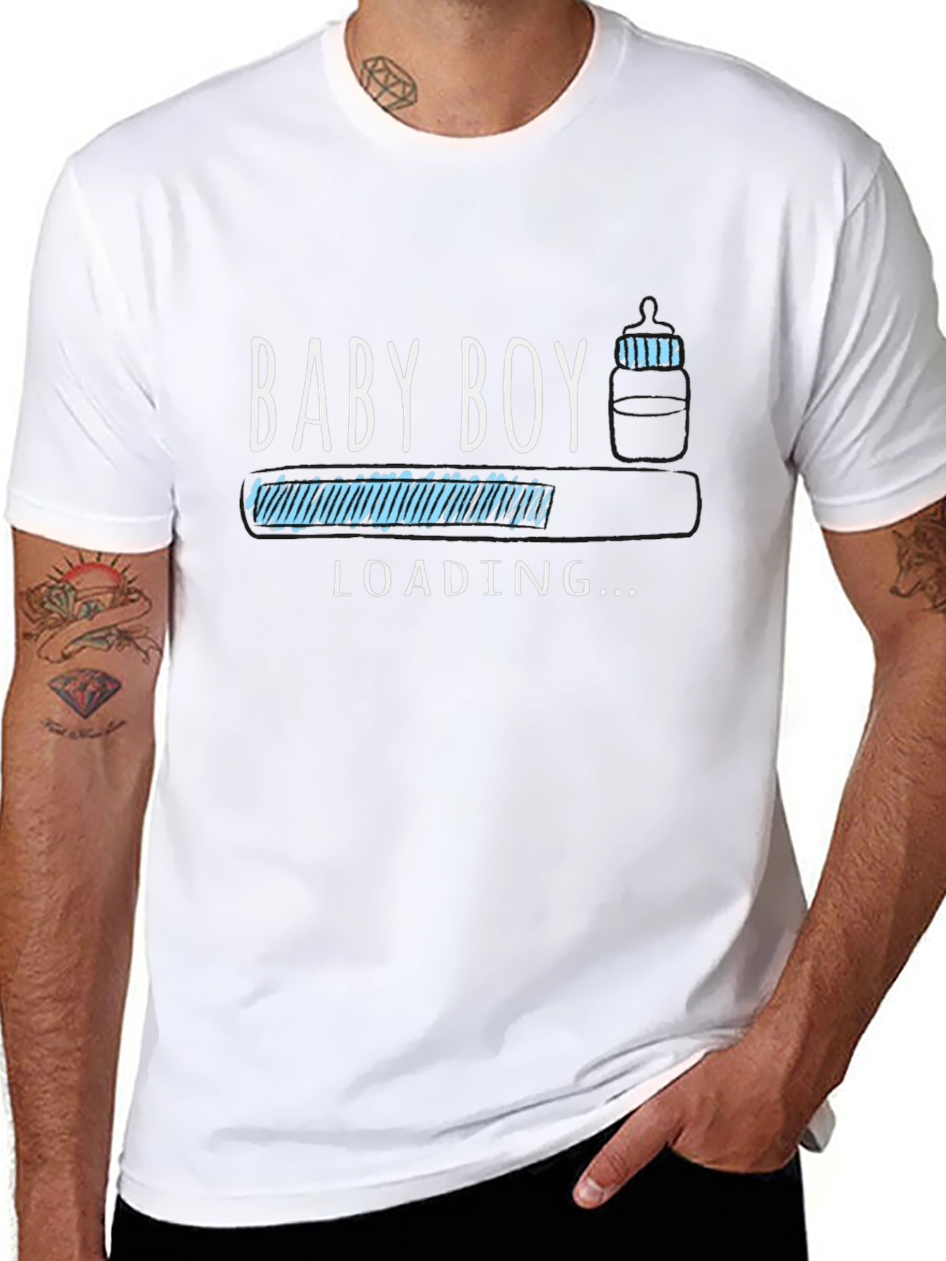 Baby Boy Loading T-Shirt - Expecting Dad Tee