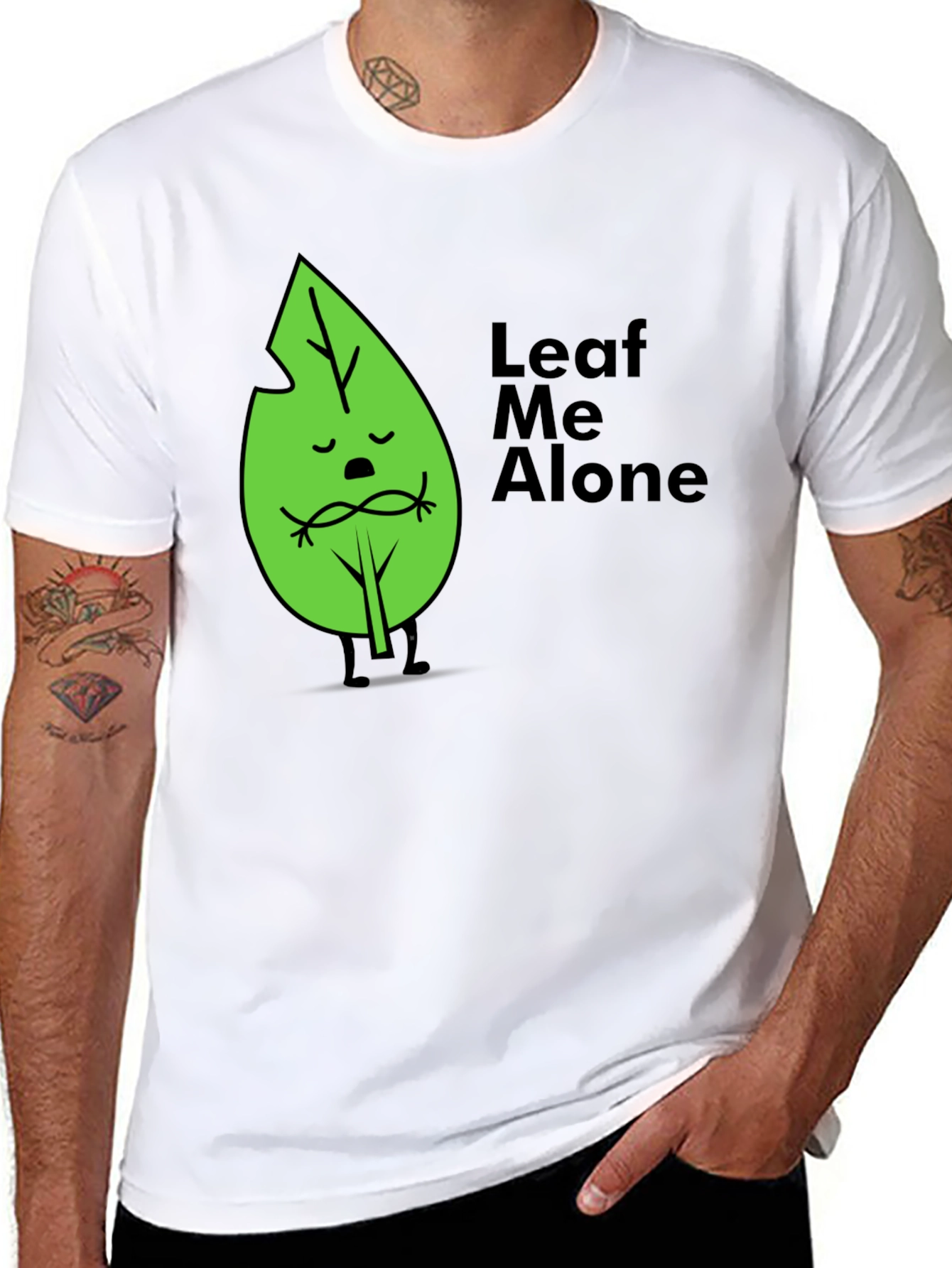 Leaf Me Alone Graphic T-Shirt - Soft Cotton Blend