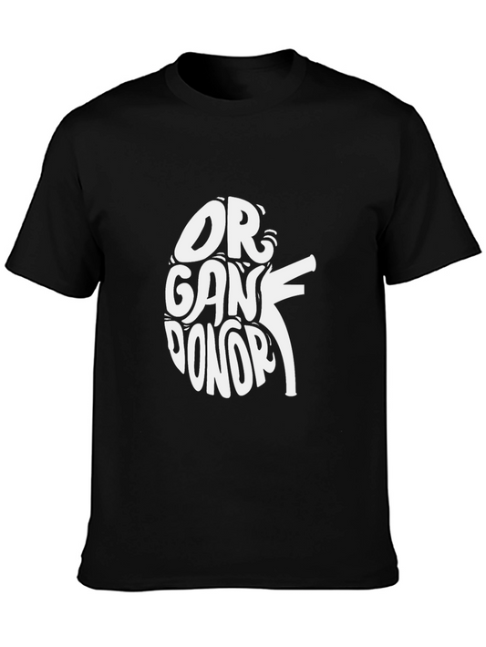 Organ Donor Graphic Tee - Black Cotton T-Shirt