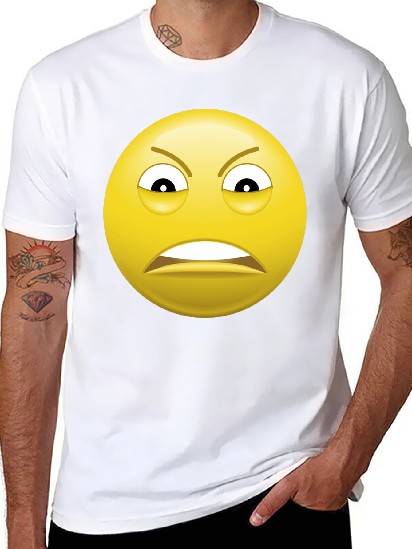 Angry Emoji Graphic T-Shirt