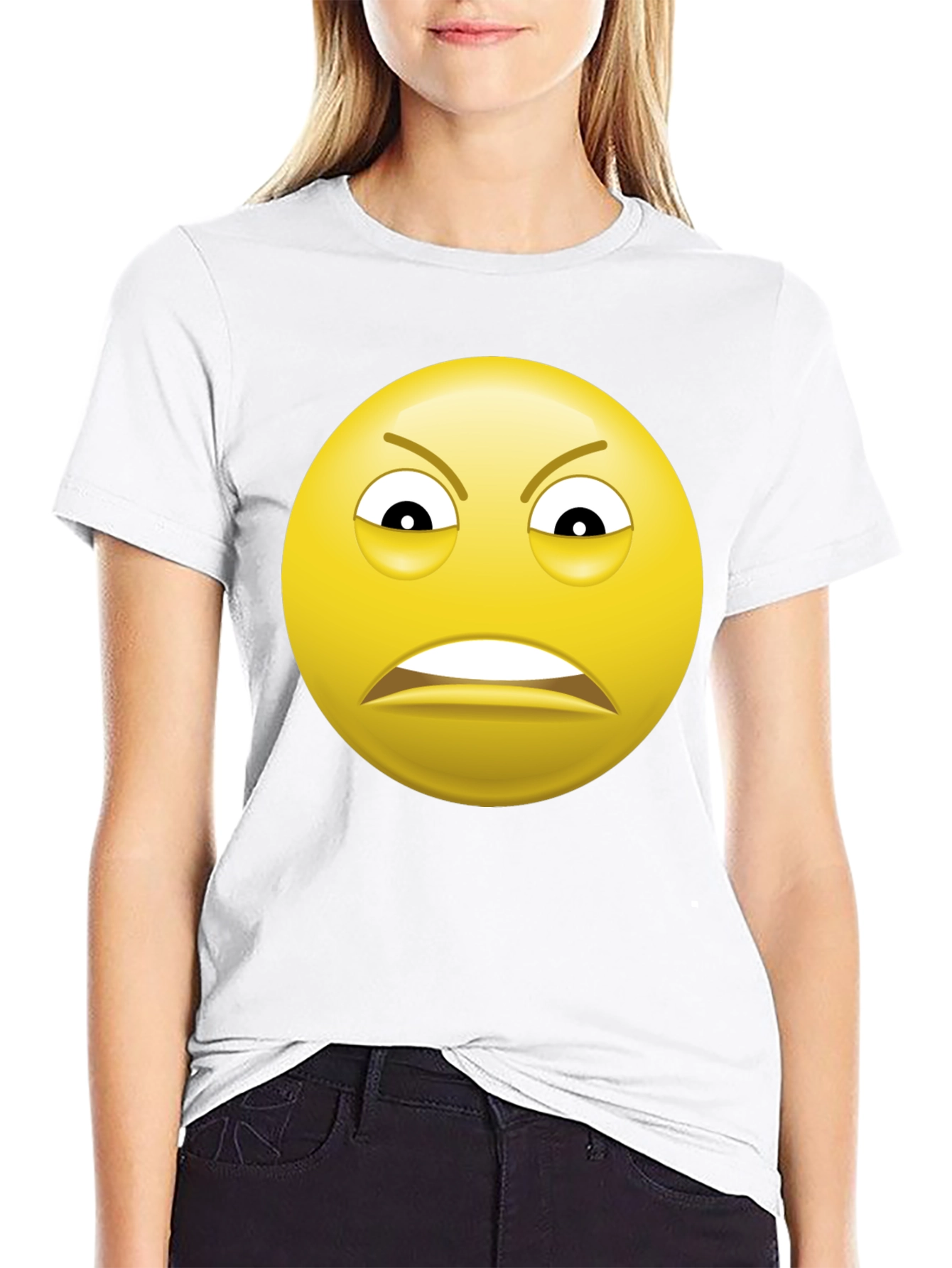 Angry Emoji Graphic T-Shirt