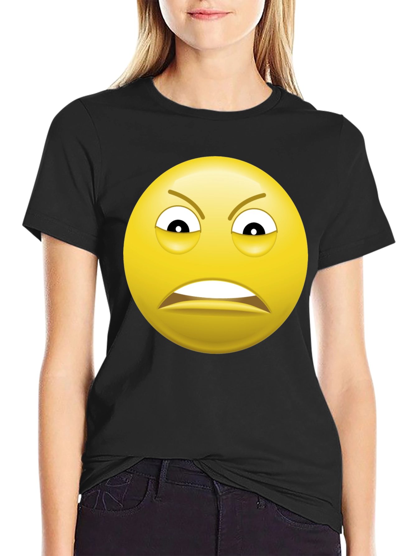 Angry Emoji Graphic T-Shirt