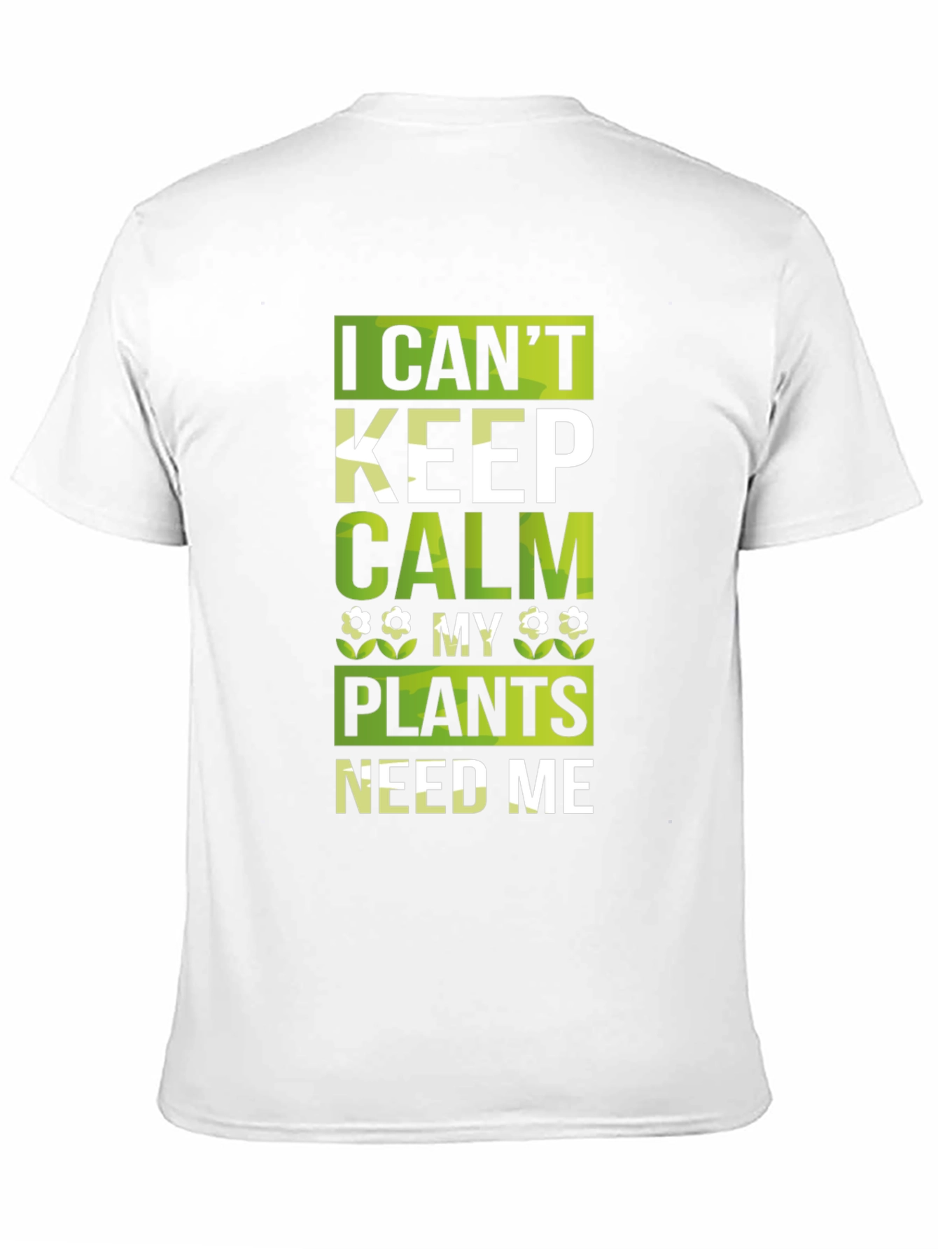 I Cant Keep Calm Plants Need Me Black T-Shirt