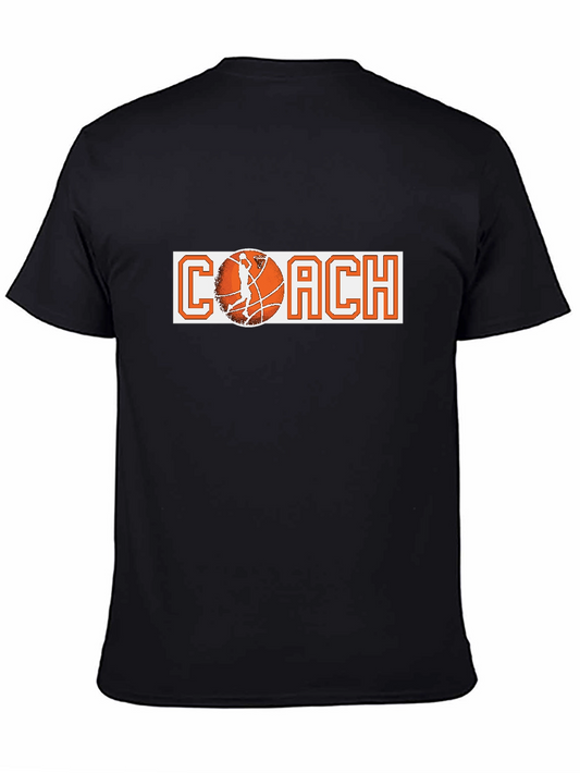 Basketball Coach Graphic Tee - Black