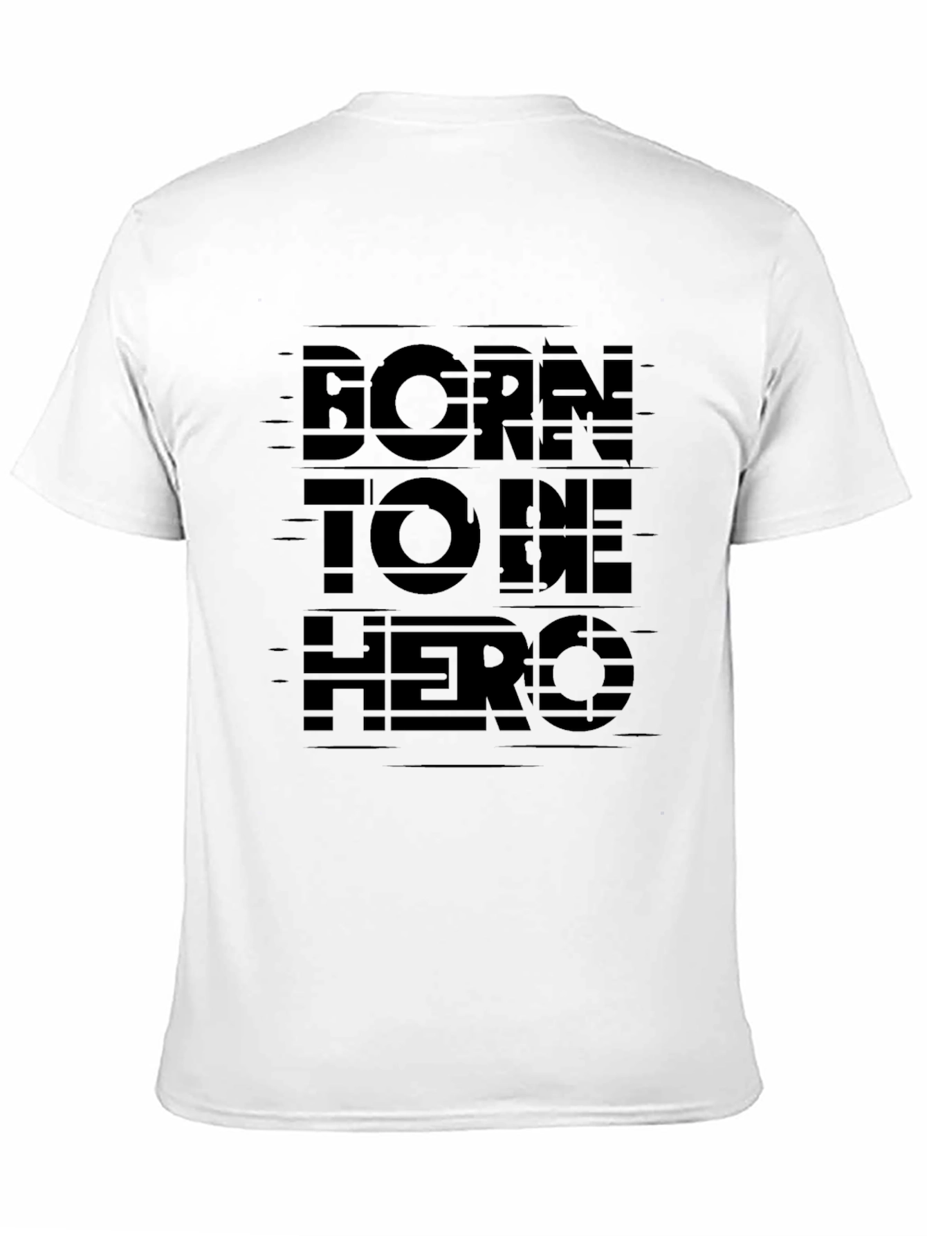 Born To Be Hero Black Graphic Tee