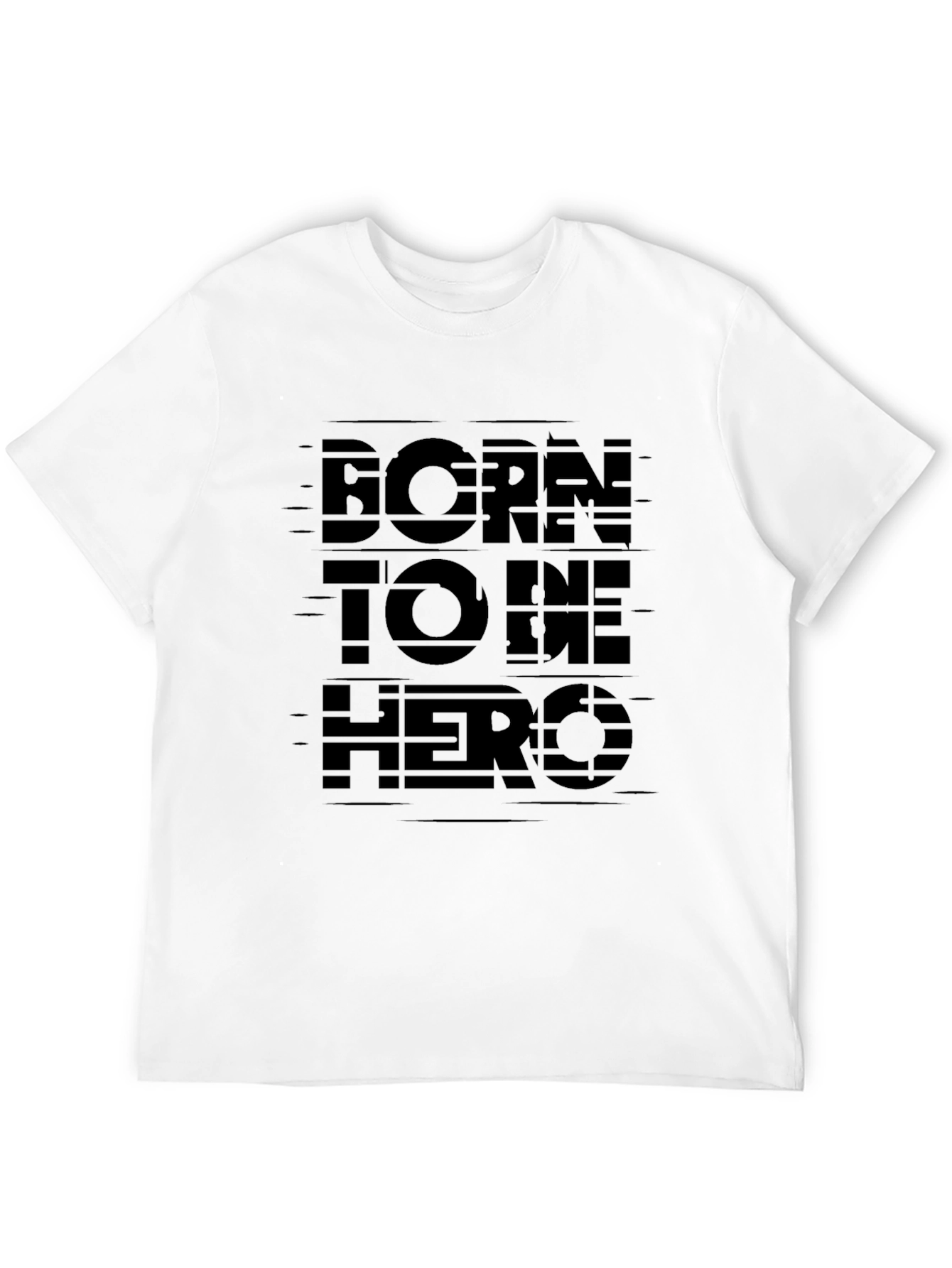 Born To Be Hero Black Graphic Tee