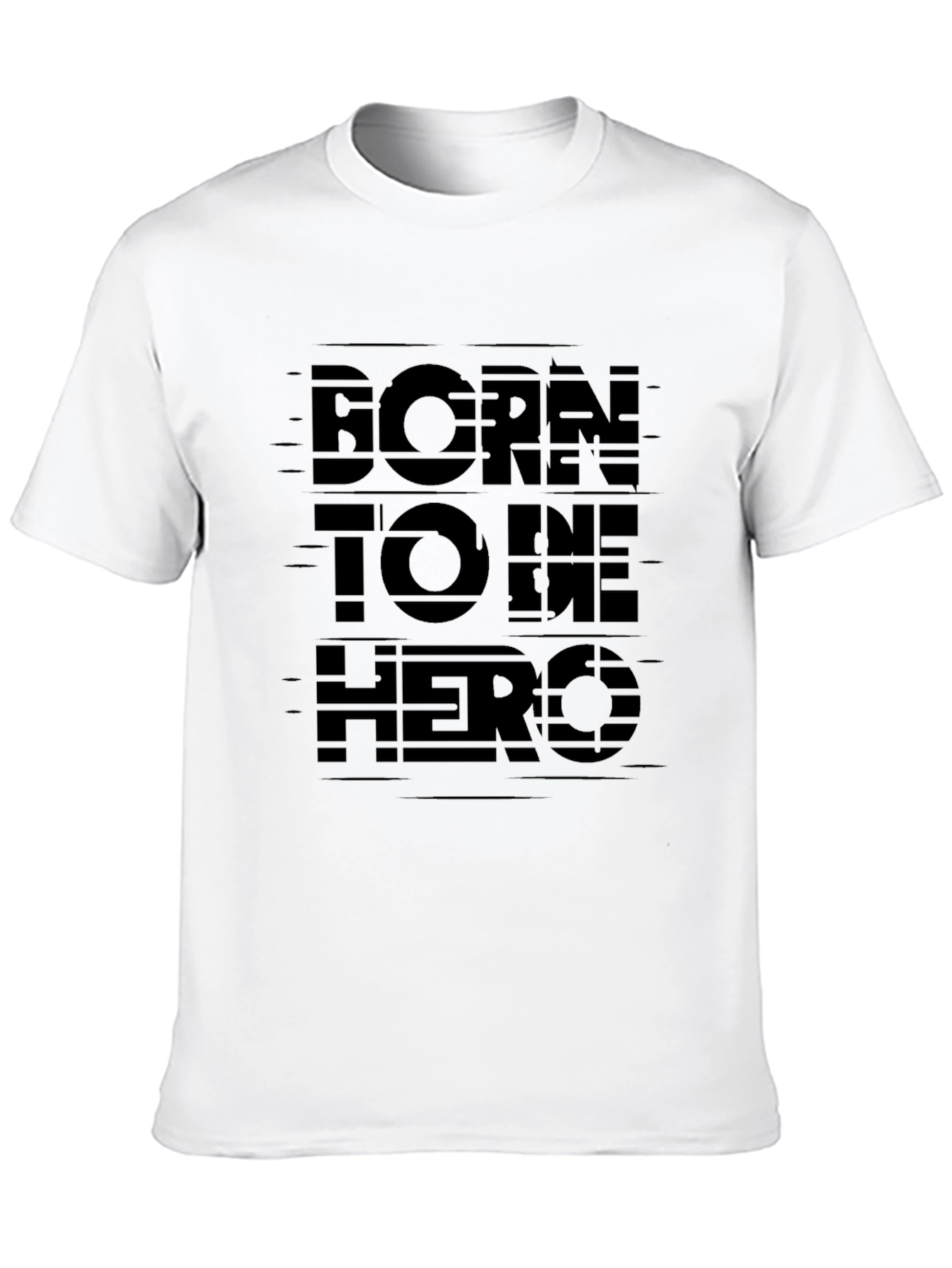 Born To Be Hero Black Graphic Tee
