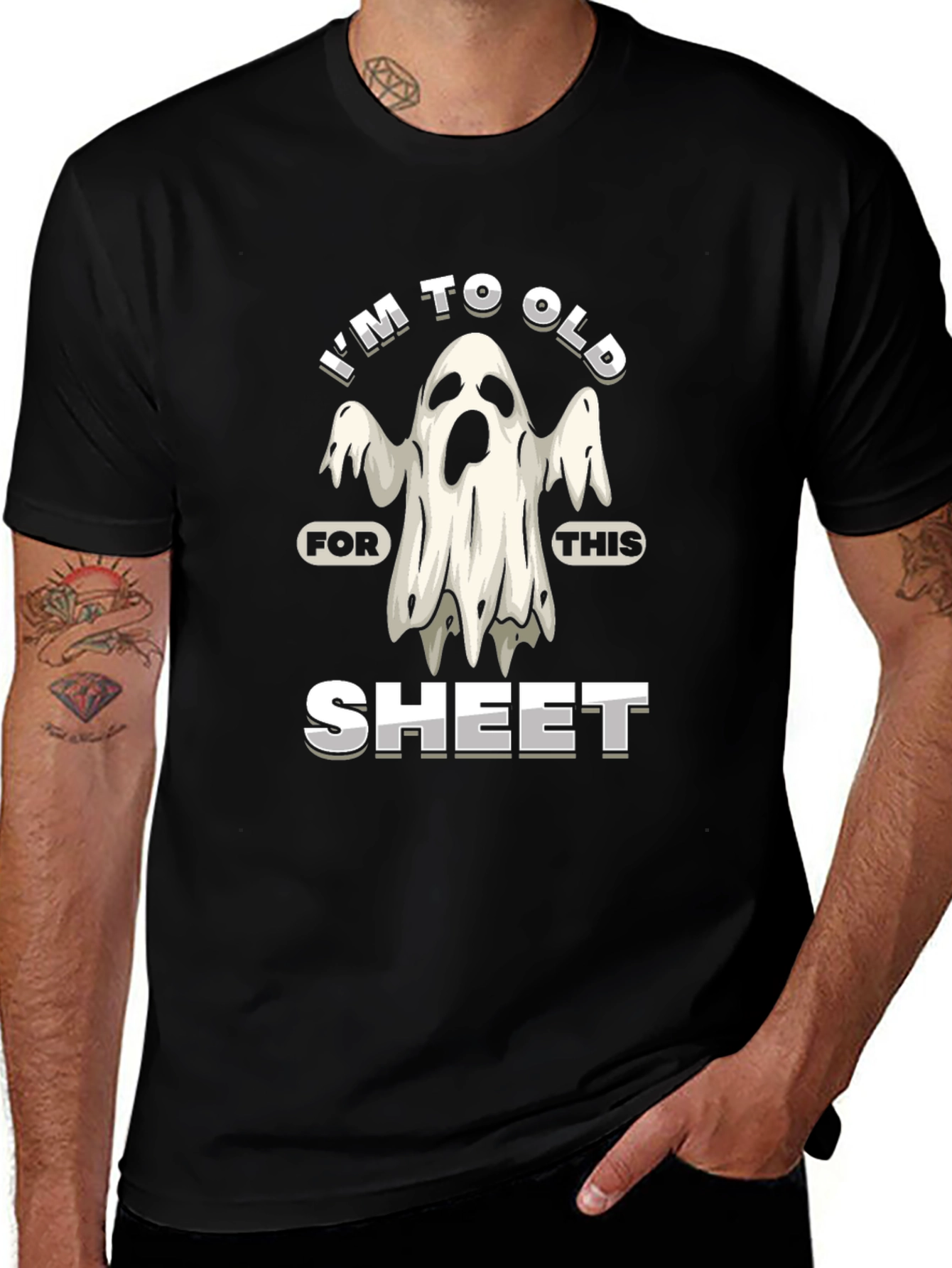 Funny Halloween Ghost Graphic Tee