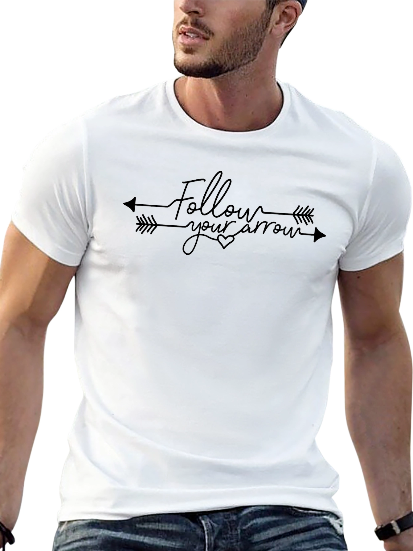 Follow Your Arrow Graphic Tee - Black