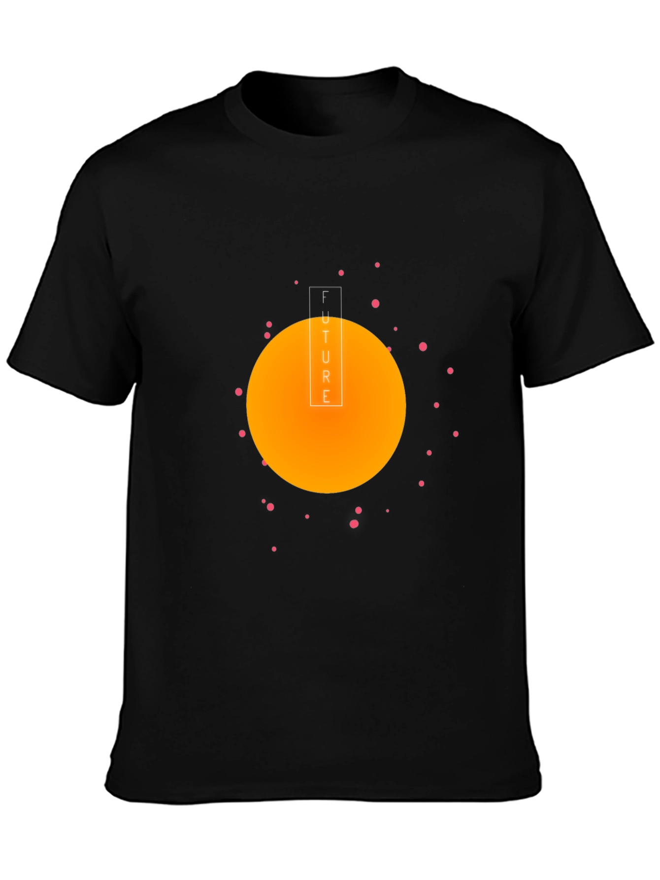 Future Graphic Print Black T-Shirt