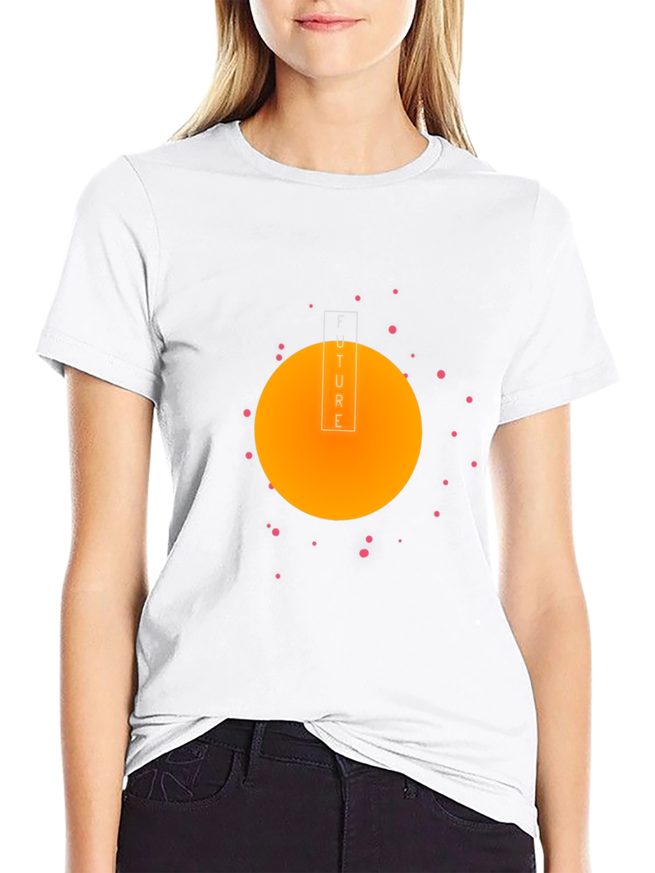Future Graphic Print Black T-Shirt