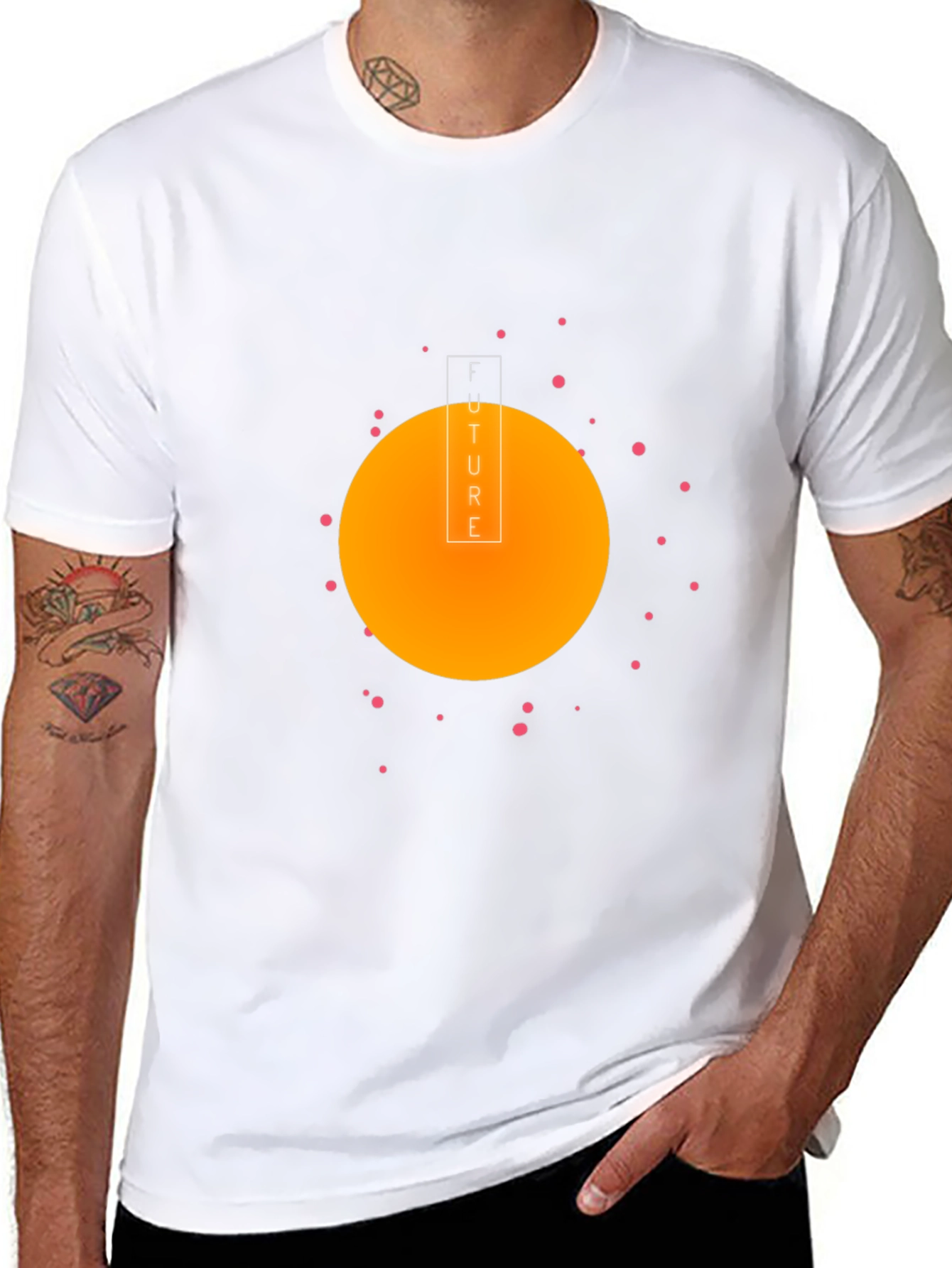 Future Graphic Print Black T-Shirt