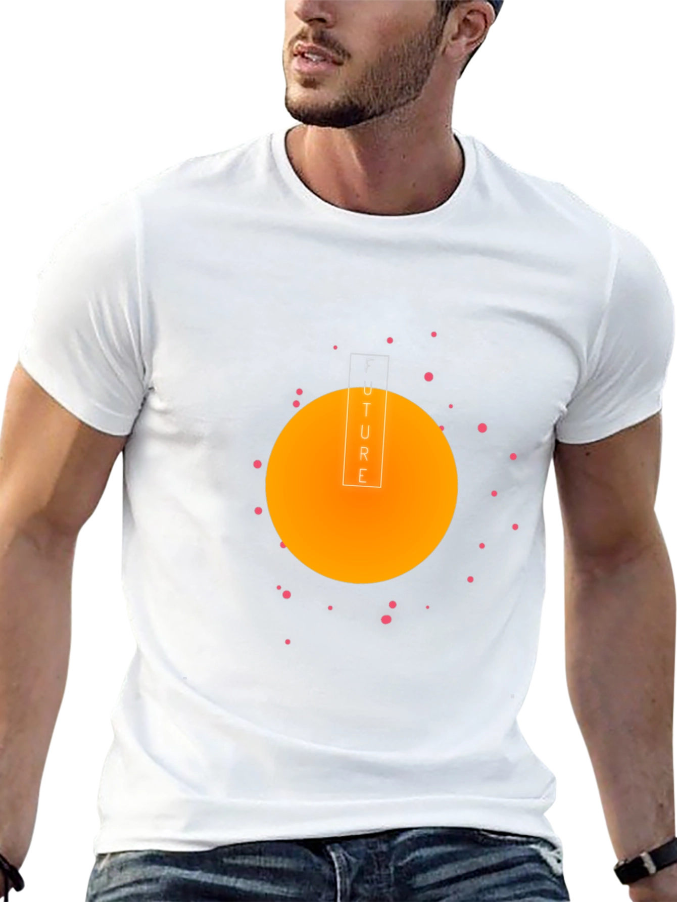 Future Graphic Print Black T-Shirt