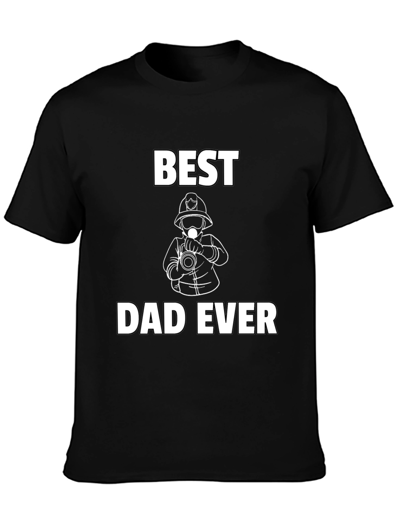Best Dad Ever Firefighter T-Shirt - Fathers Day Gift