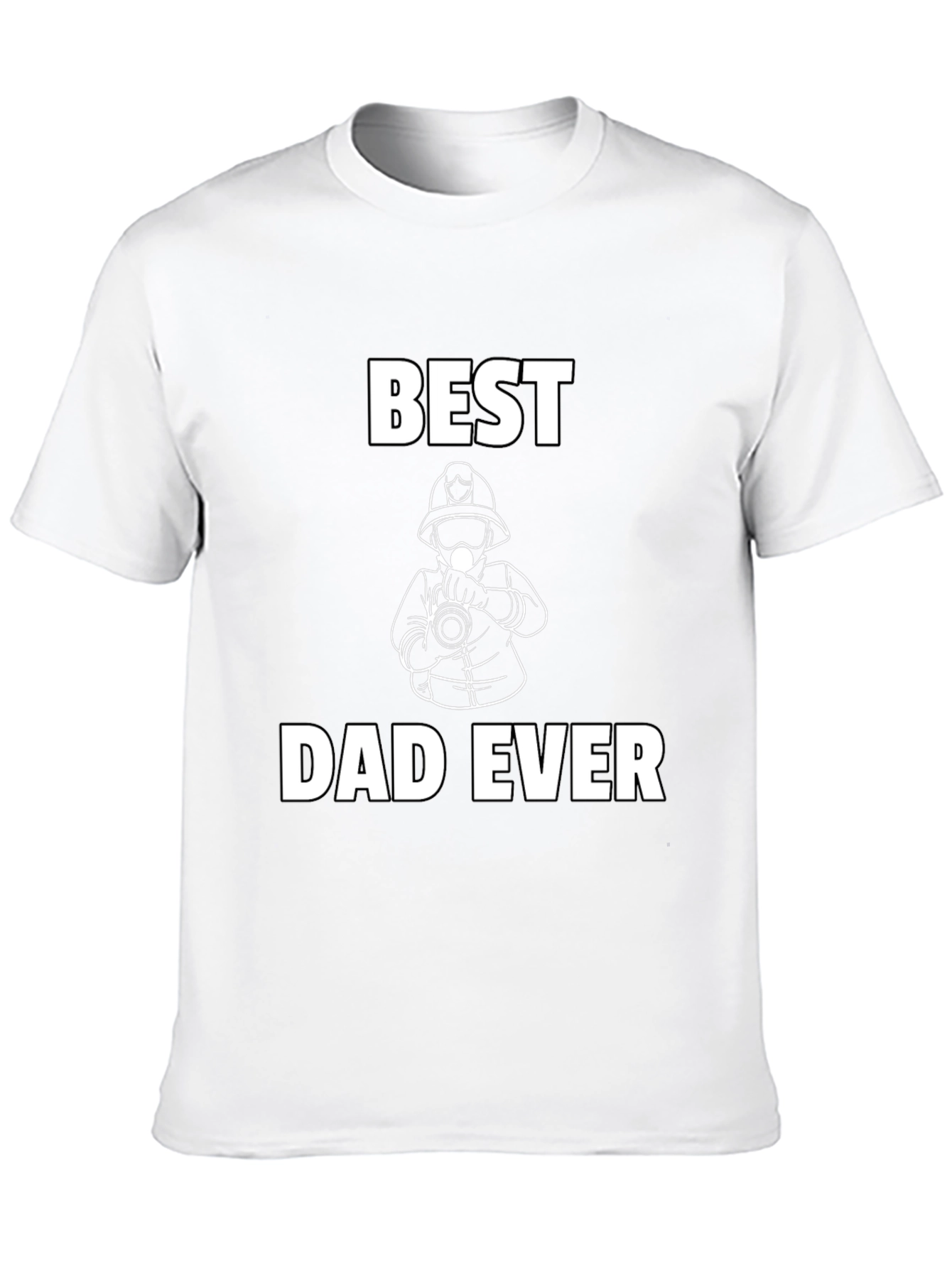 Best Dad Ever Firefighter T-Shirt - Fathers Day Gift