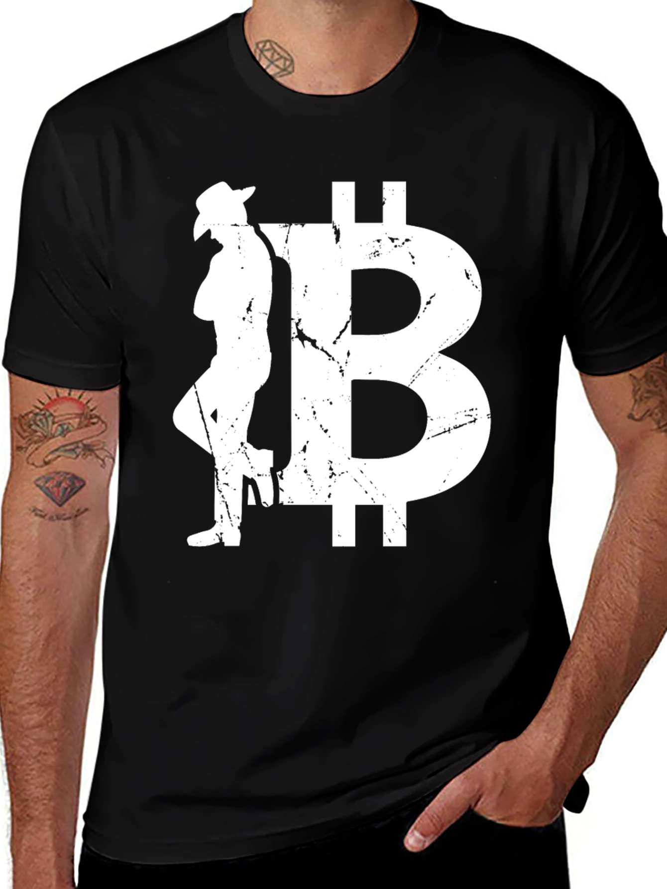Bitcoin Cowboy Graphic T-Shirt - Crypto Tee