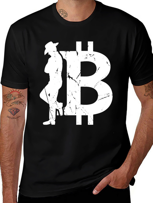 Bitcoin Cowboy Graphic T-Shirt - Crypto Tee
