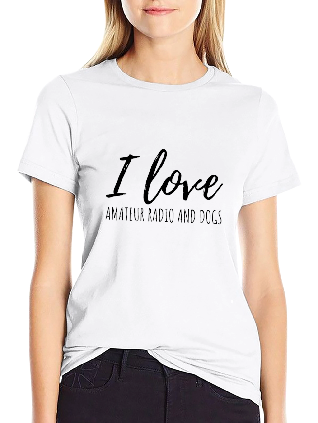 I Love Amateur Radio and Dogs T-Shirt