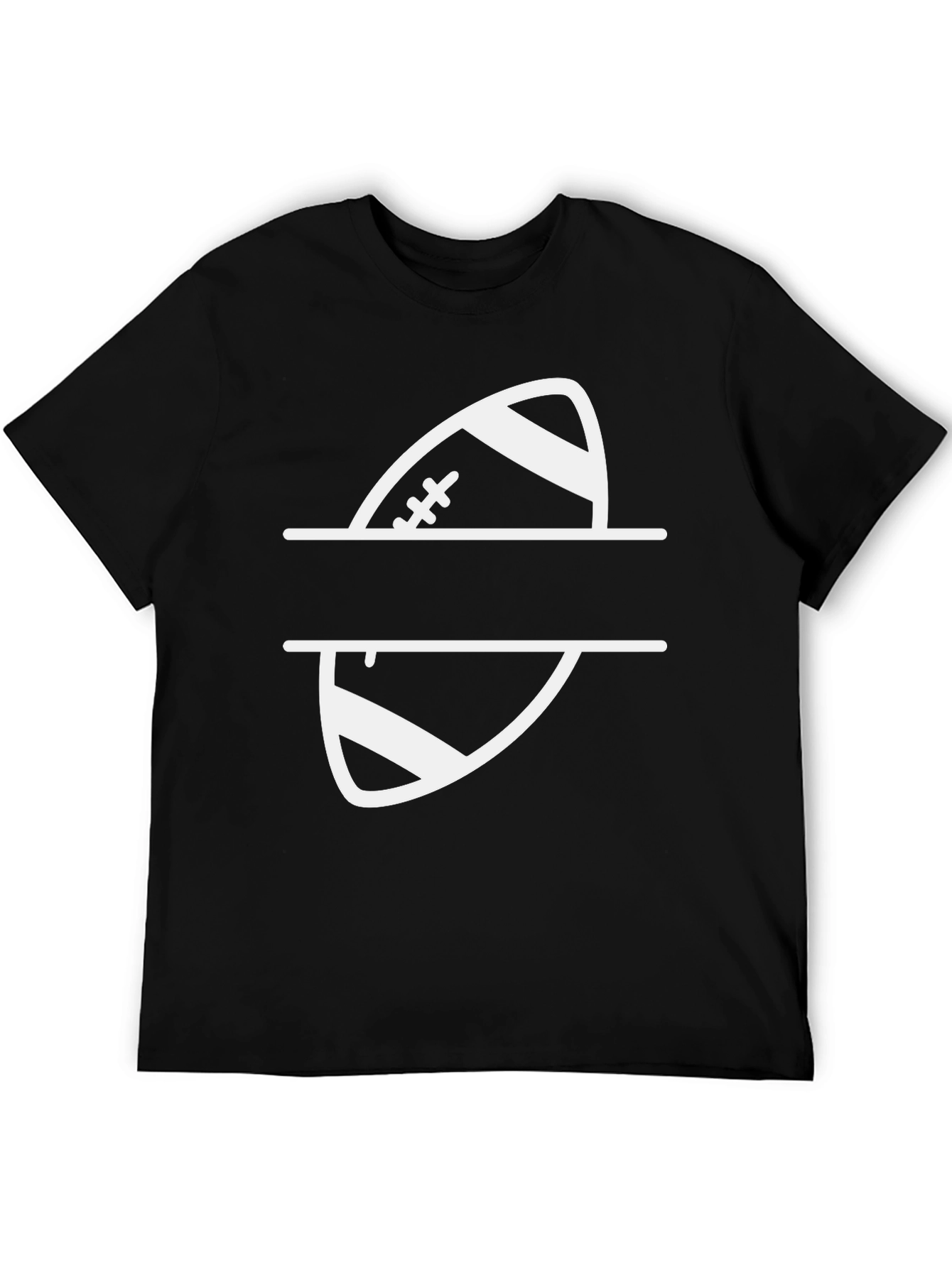 Football Graphic Tee - Personalized Split Design