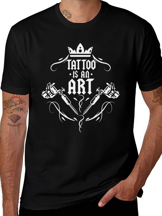 Tattoo Is An Art Graphic Tee - Black