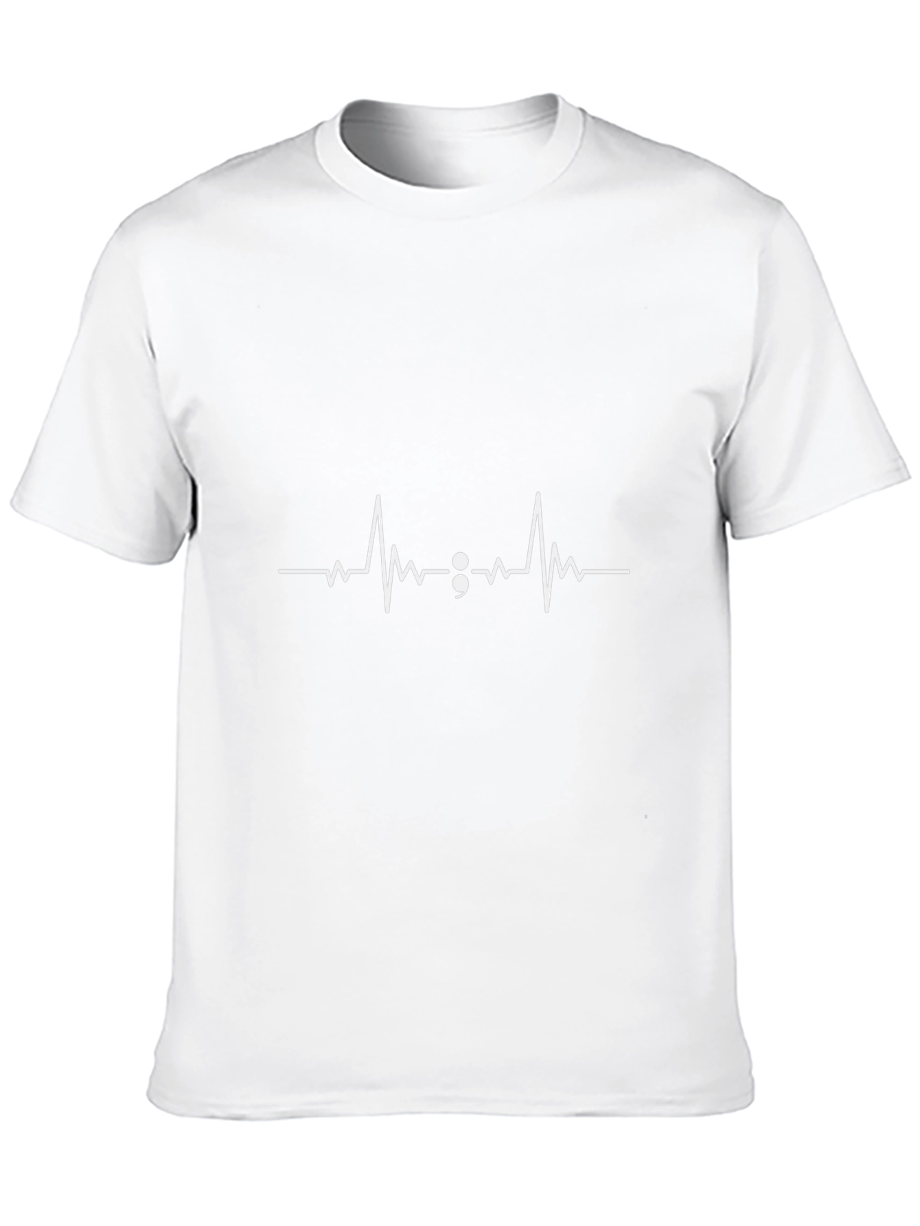 Semicolon Heartbeat Graphic Tee - Black