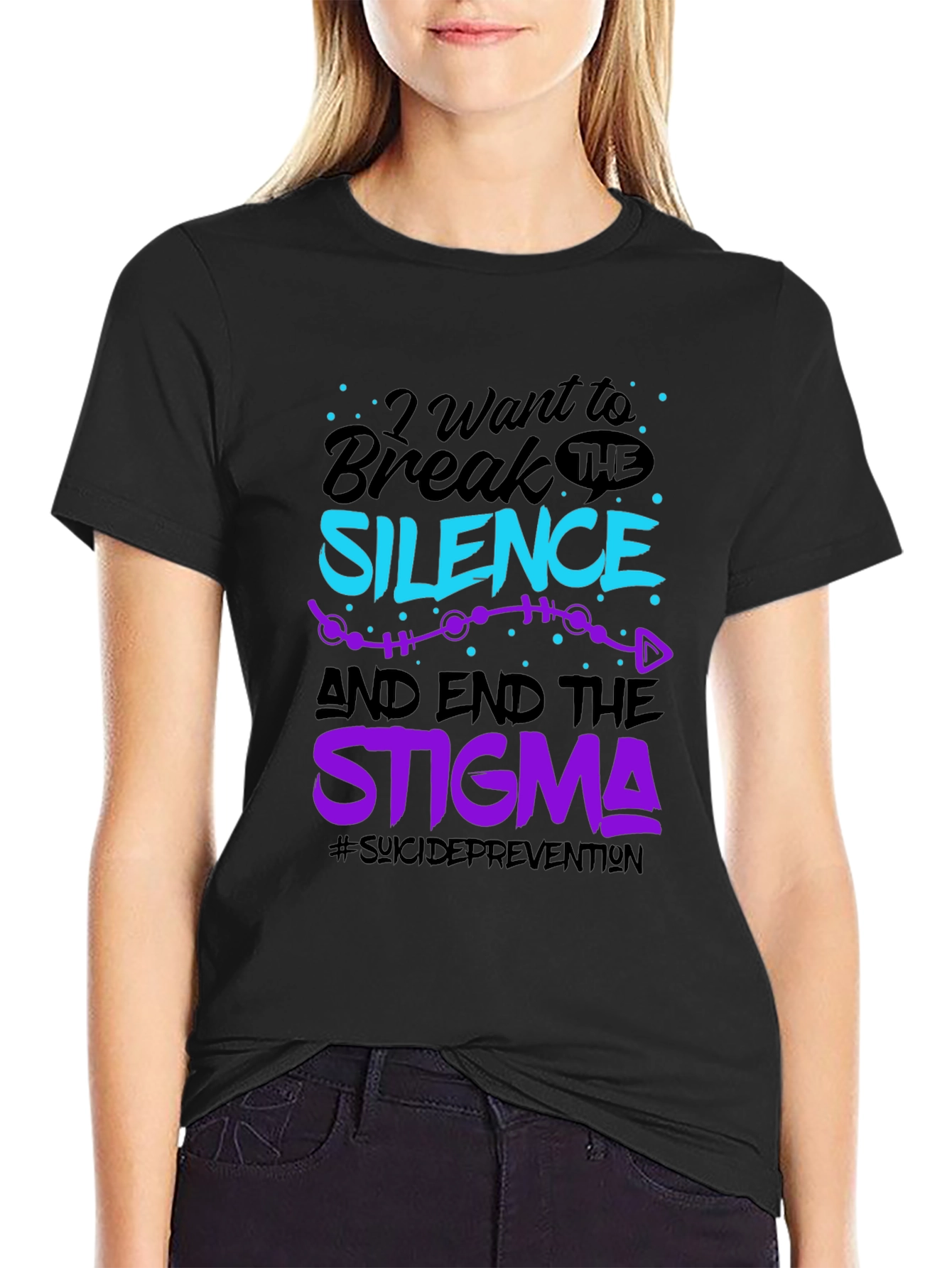 Break The Silence Graphic Tee - Suicide Prevention