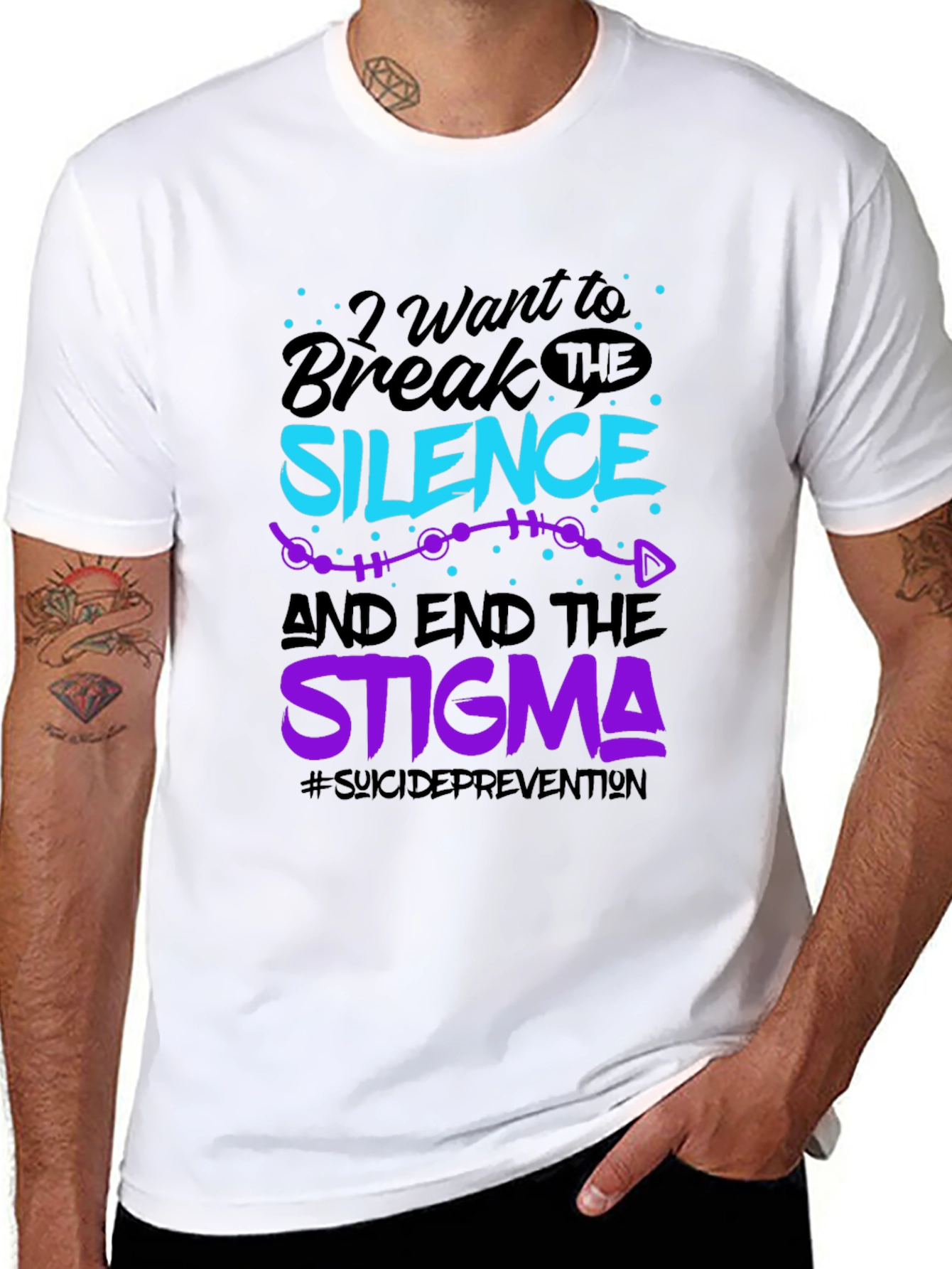 Break The Silence Graphic Tee - Suicide Prevention