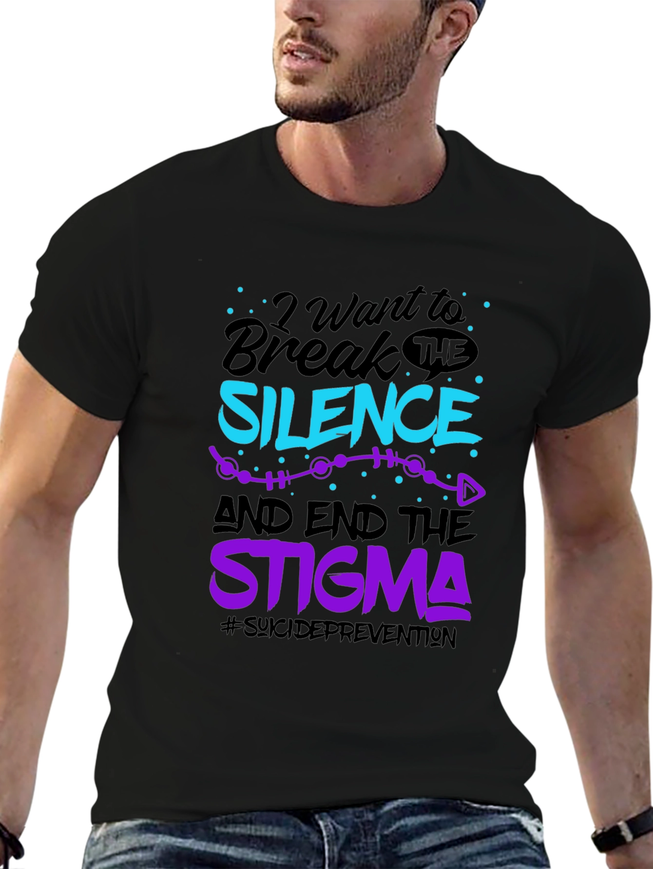 Break The Silence Graphic Tee - Suicide Prevention