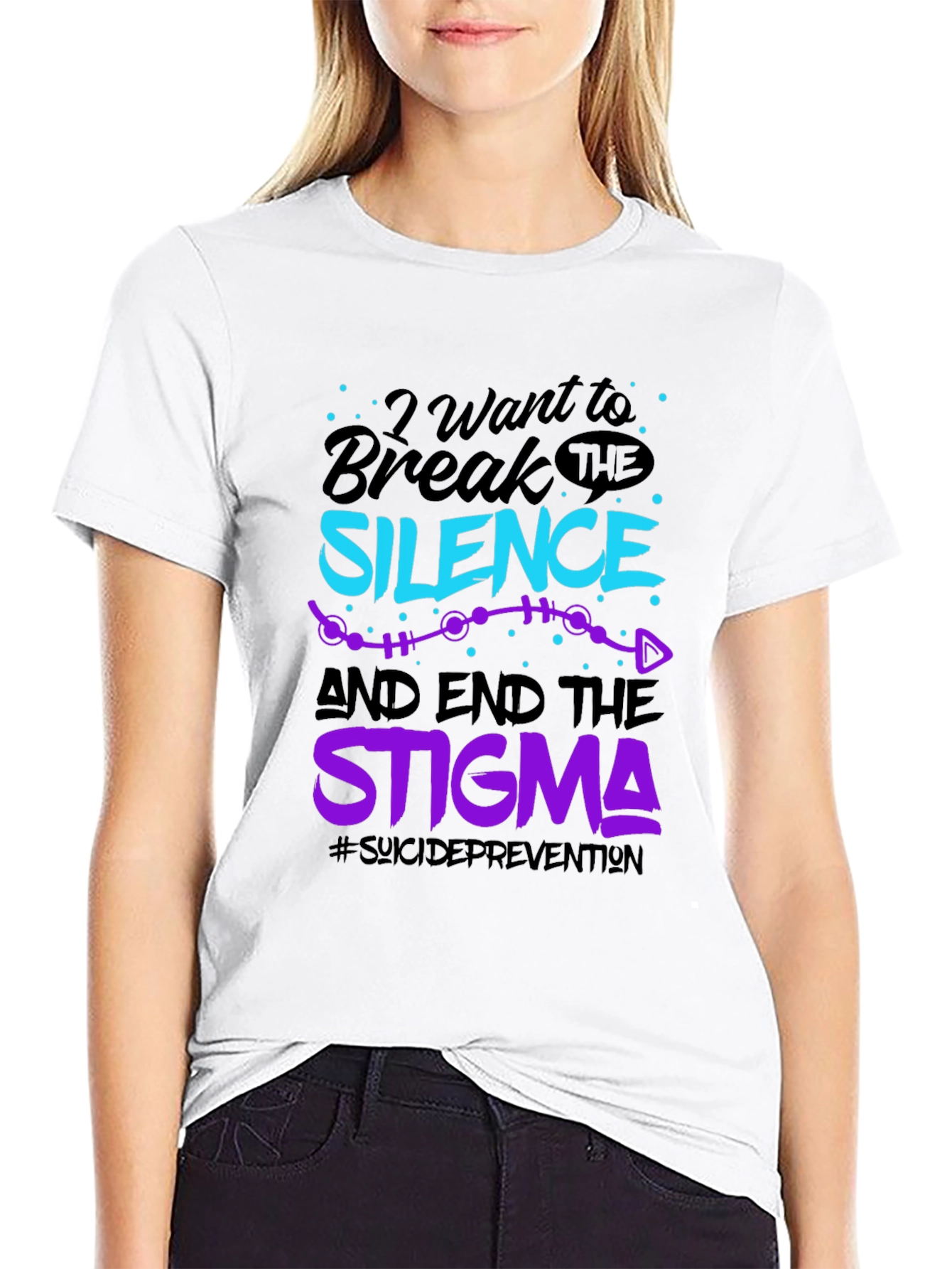Break The Silence Graphic Tee - Suicide Prevention