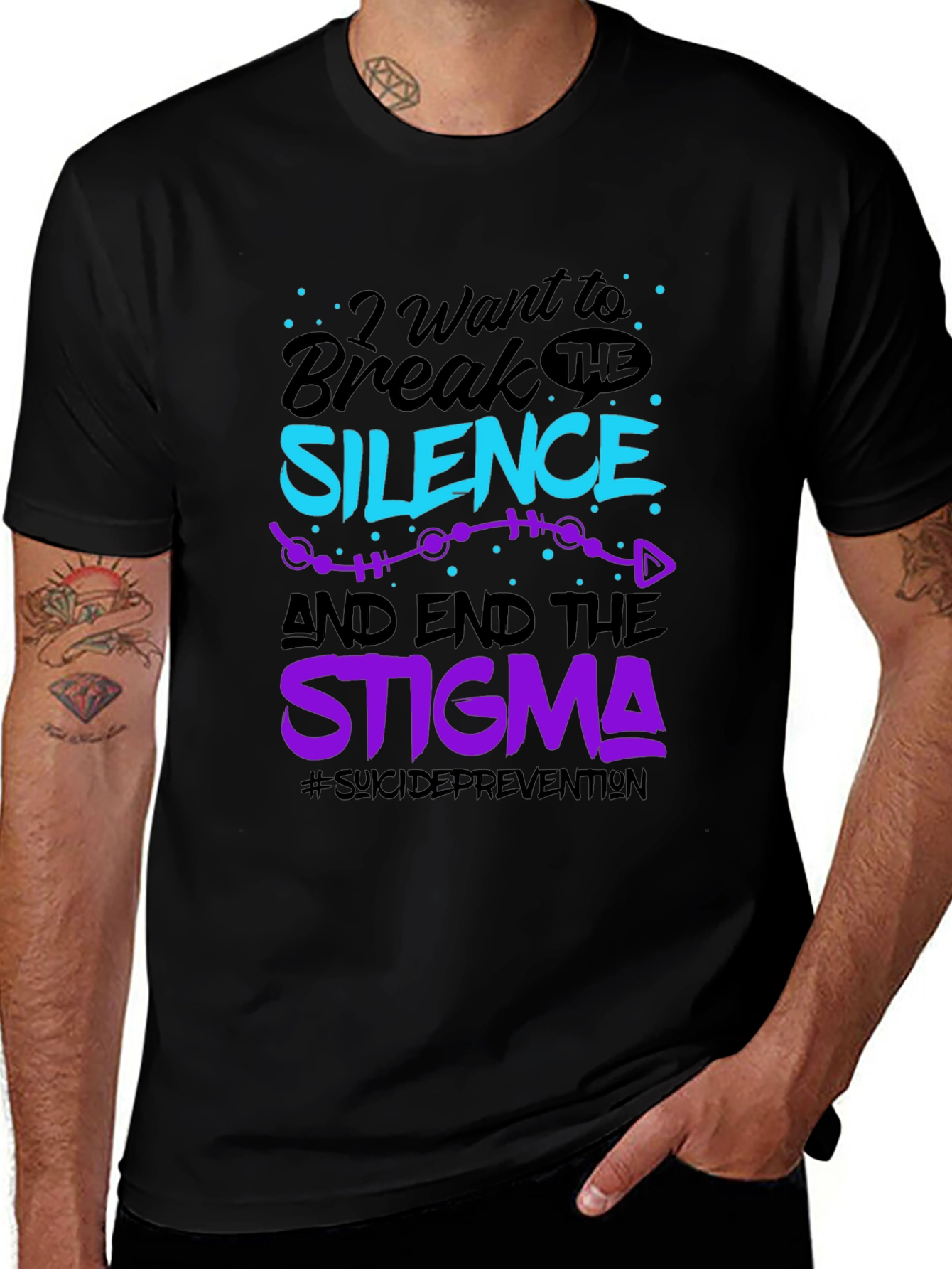 Break The Silence Graphic Tee - Suicide Prevention