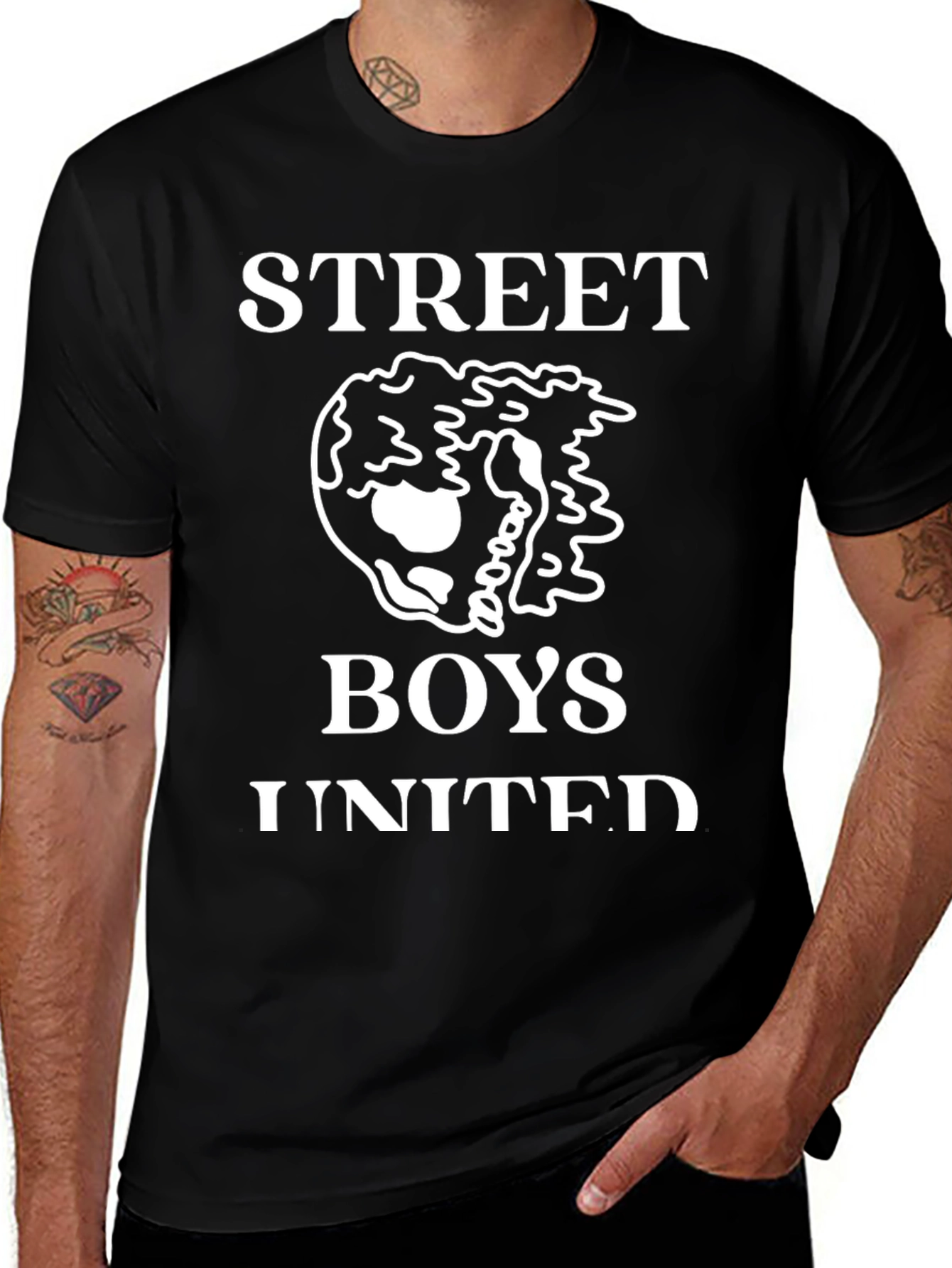 Street Boys United Black Graphic T-Shirt