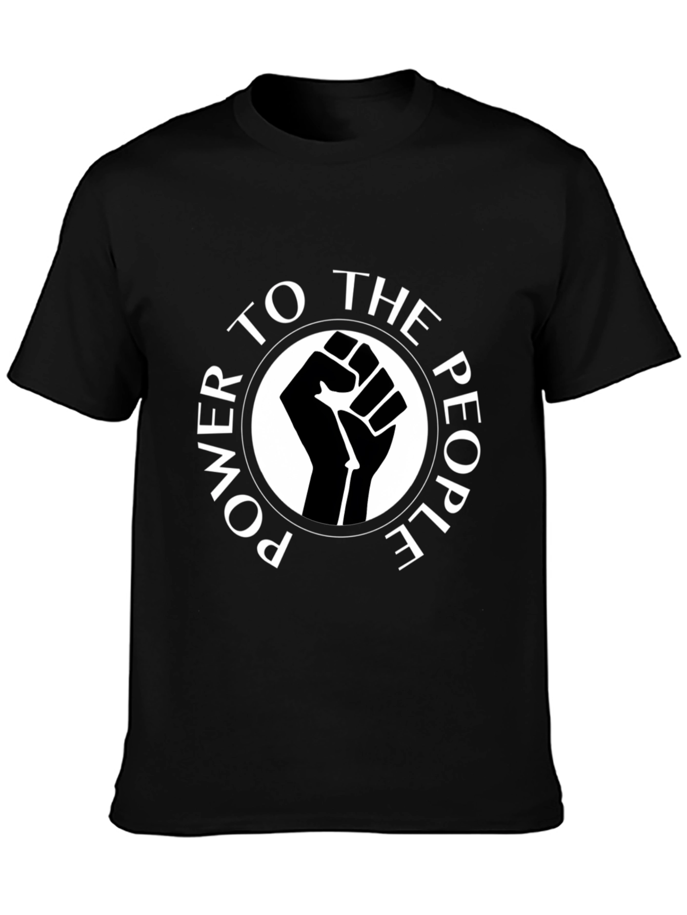 Power to the People Graphic Tee - Black