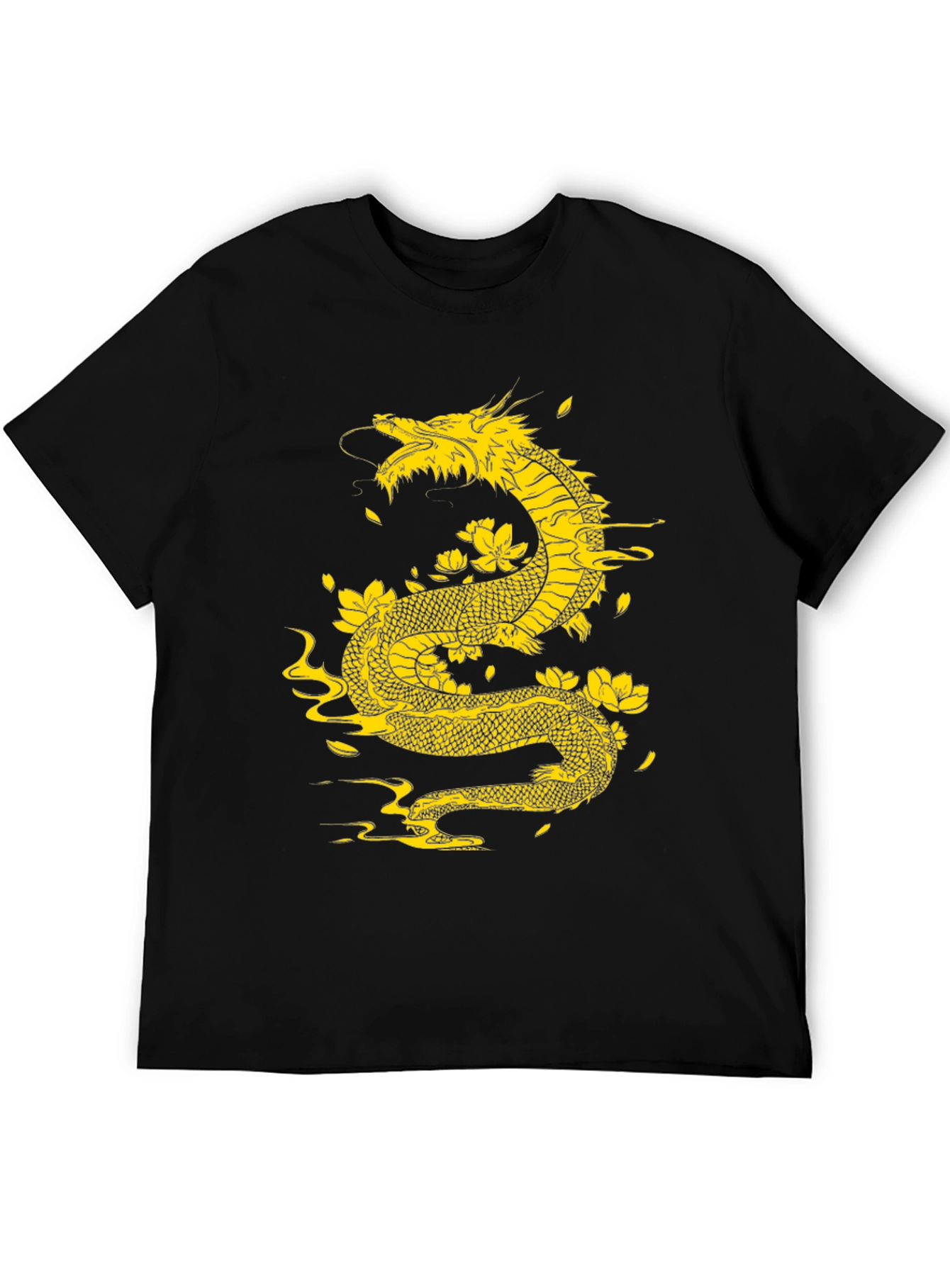 Dragon & Flowers Graphic T-Shirt