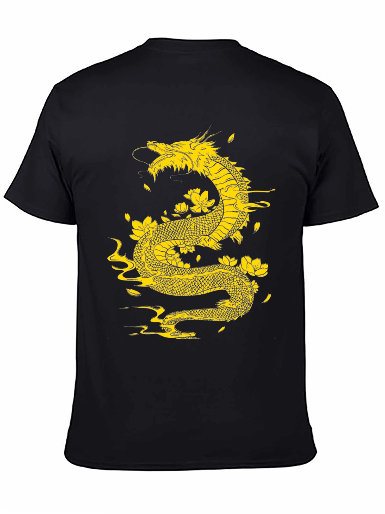 Dragon & Flowers Graphic T-Shirt